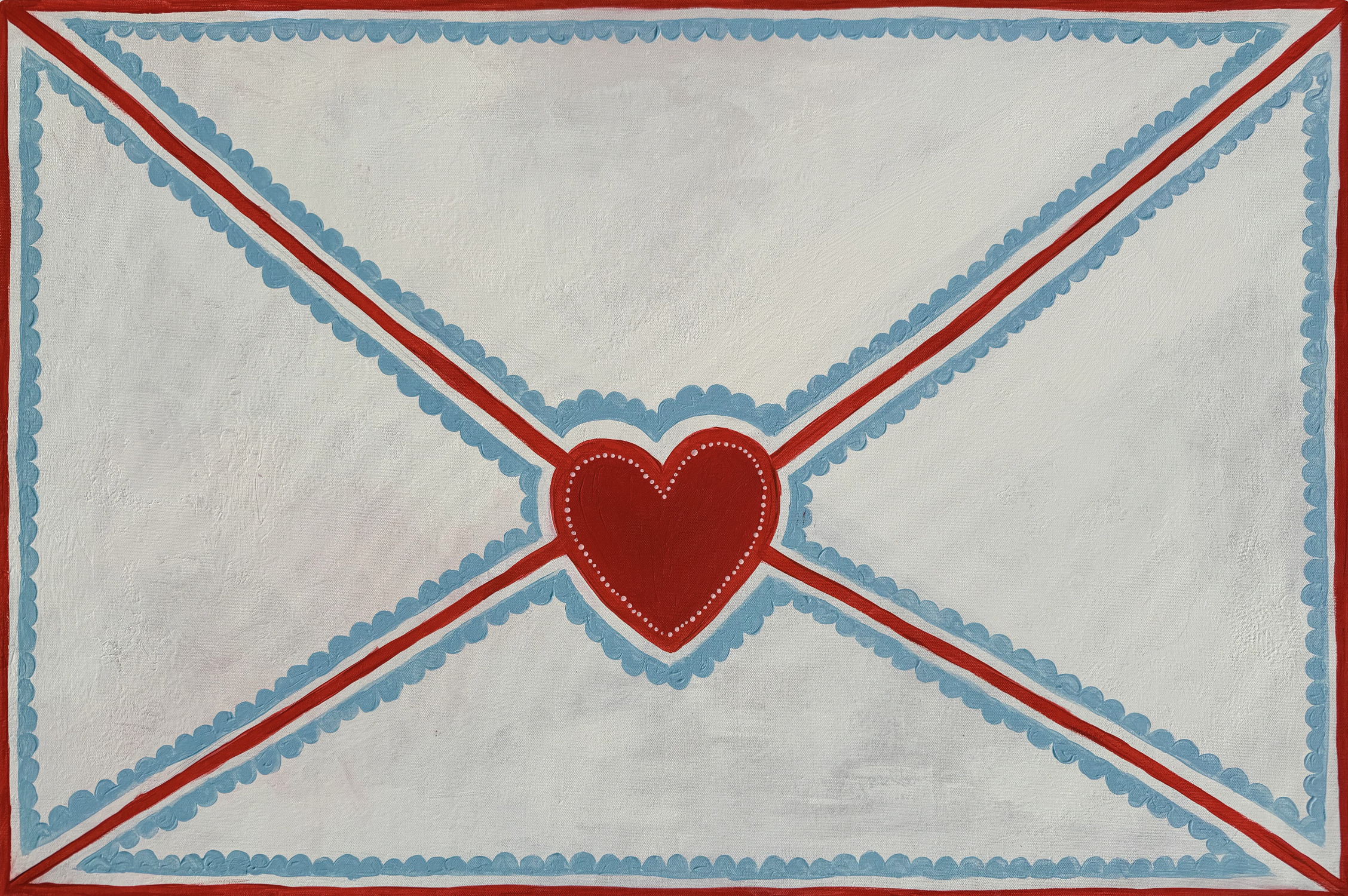 Love Letter Canvas Wall Art . Rectangle