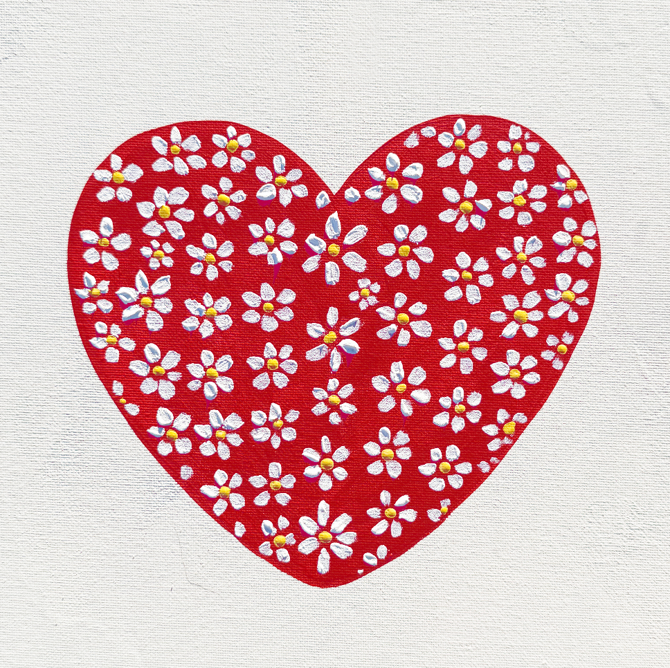 Daisy Heart Luxe Art Print