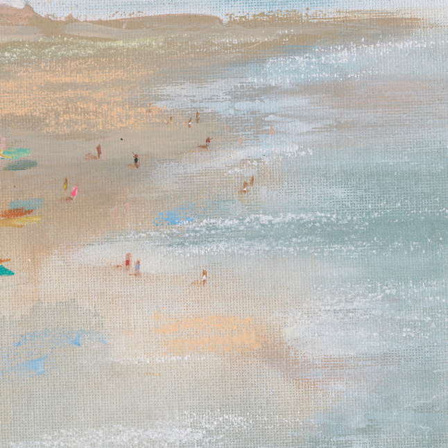 Beach Day Canvas Wall Art. Classic Horizontal