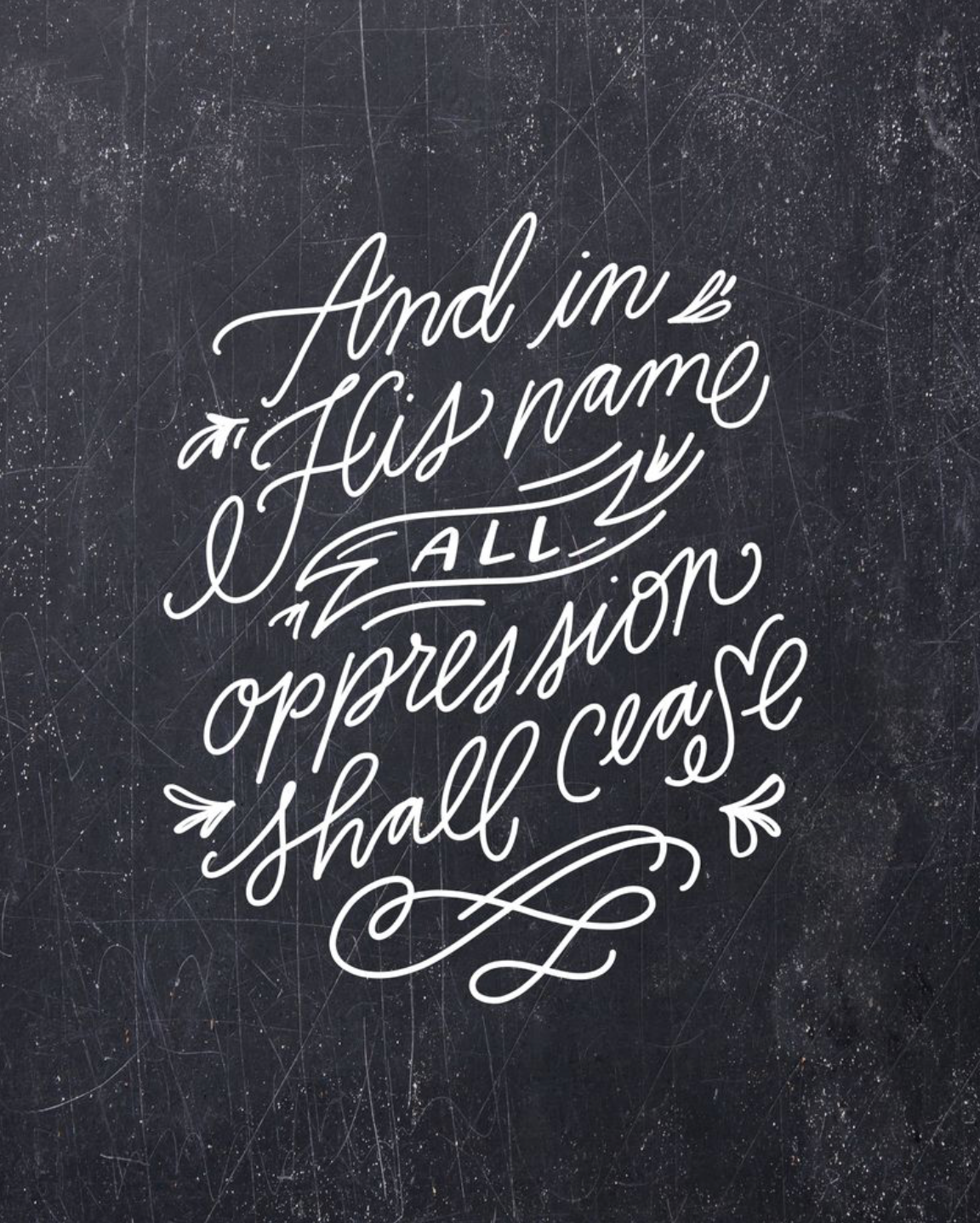 All Oppression Shall Cease | Canvas