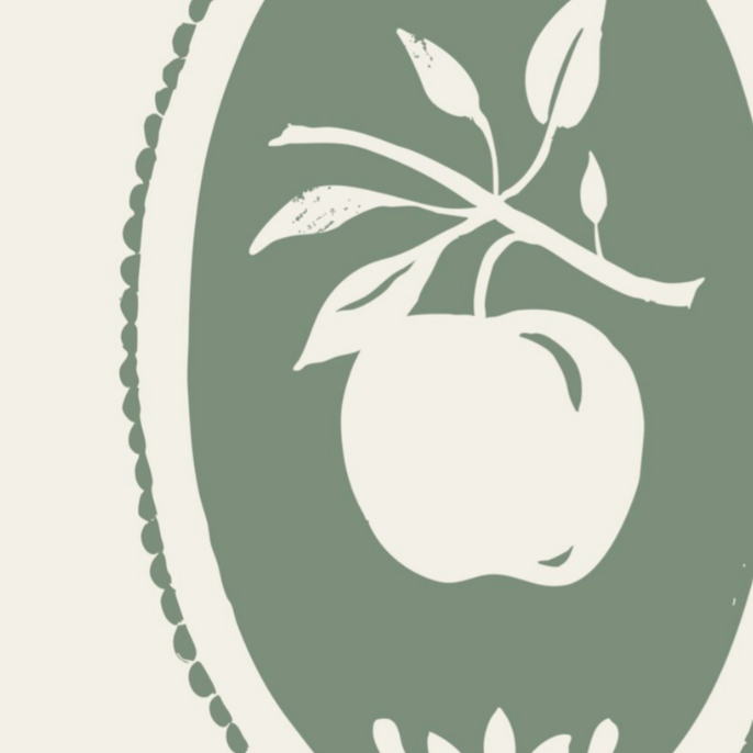 Apple Medallion Mini Canvas Wall Art