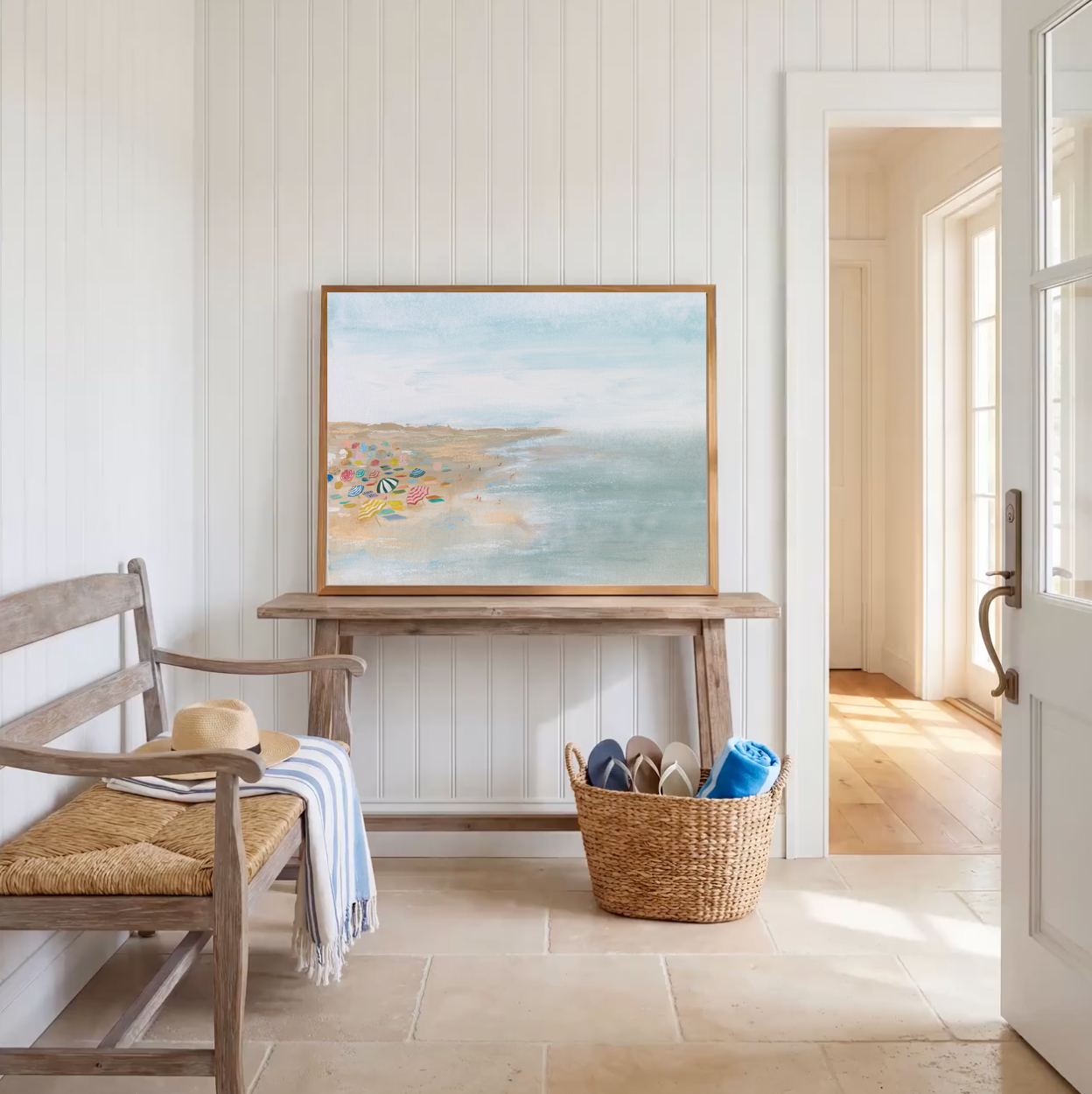 Beach Day Luxe Art Print. Horizontal