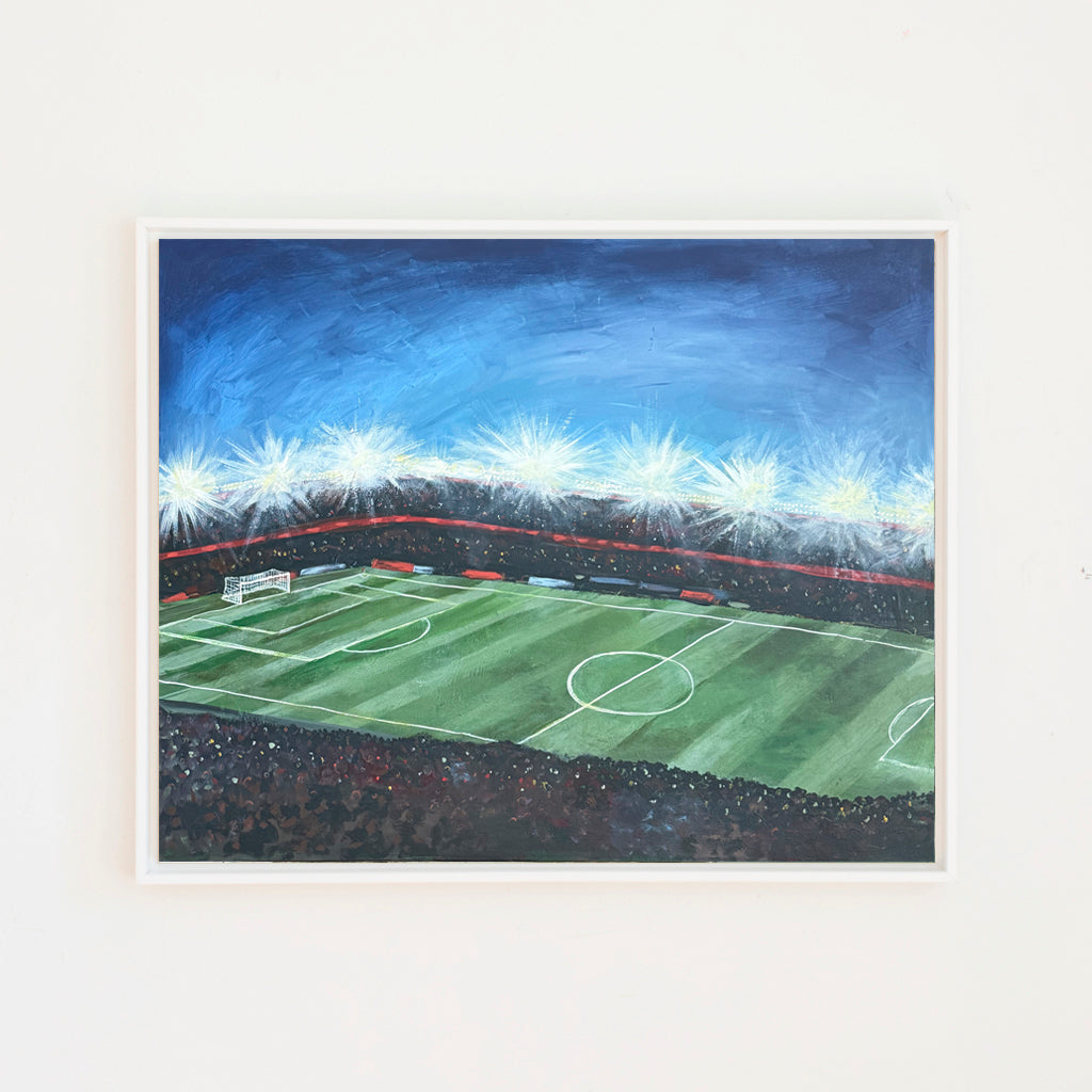 Soccer Under The Lights Canvas Wall Art