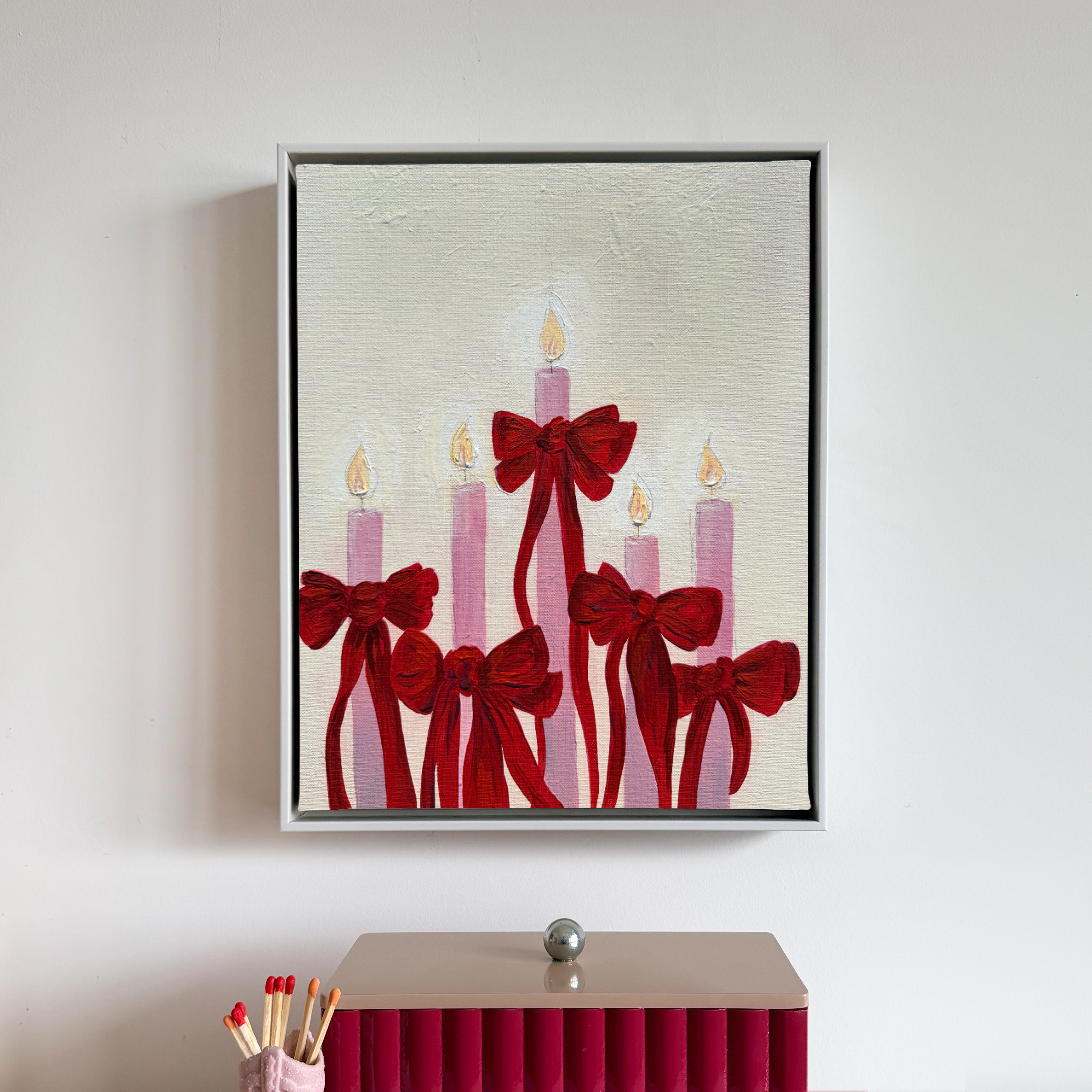 Cupid's Candles Canvas Wall Art