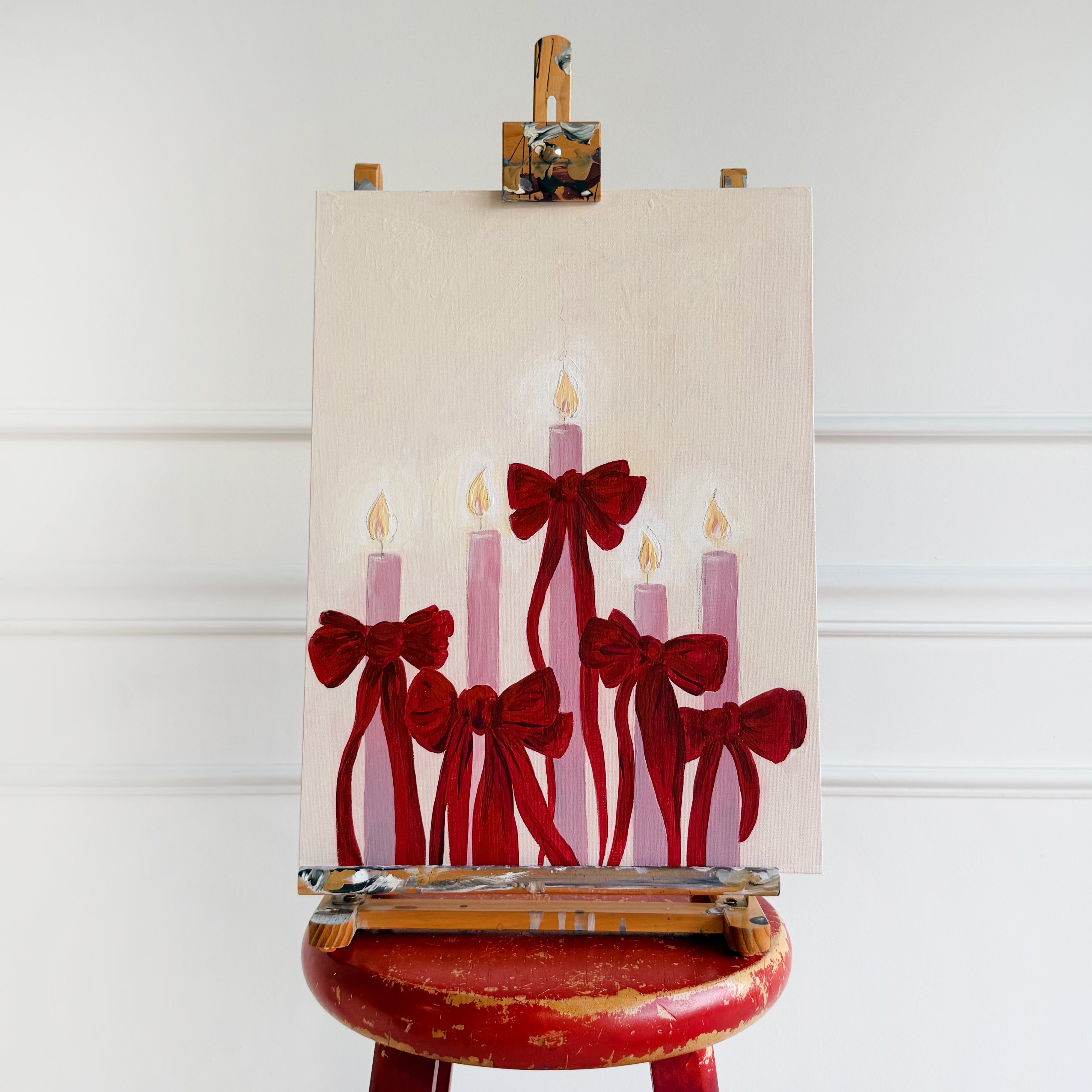 Cupid's Candles Canvas Wall Art