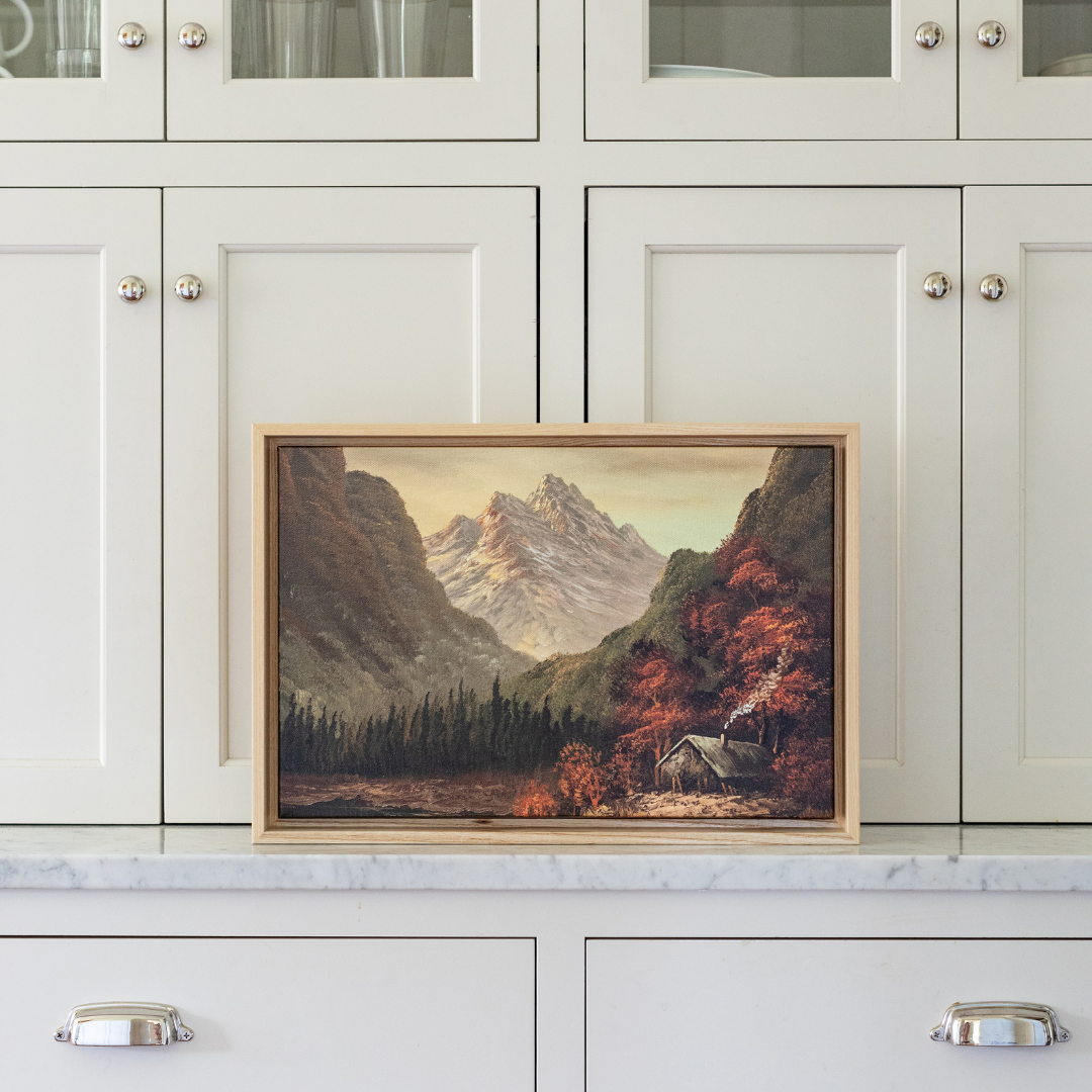 Cabin in the Smokies Canvas Wall Art . Rectangle