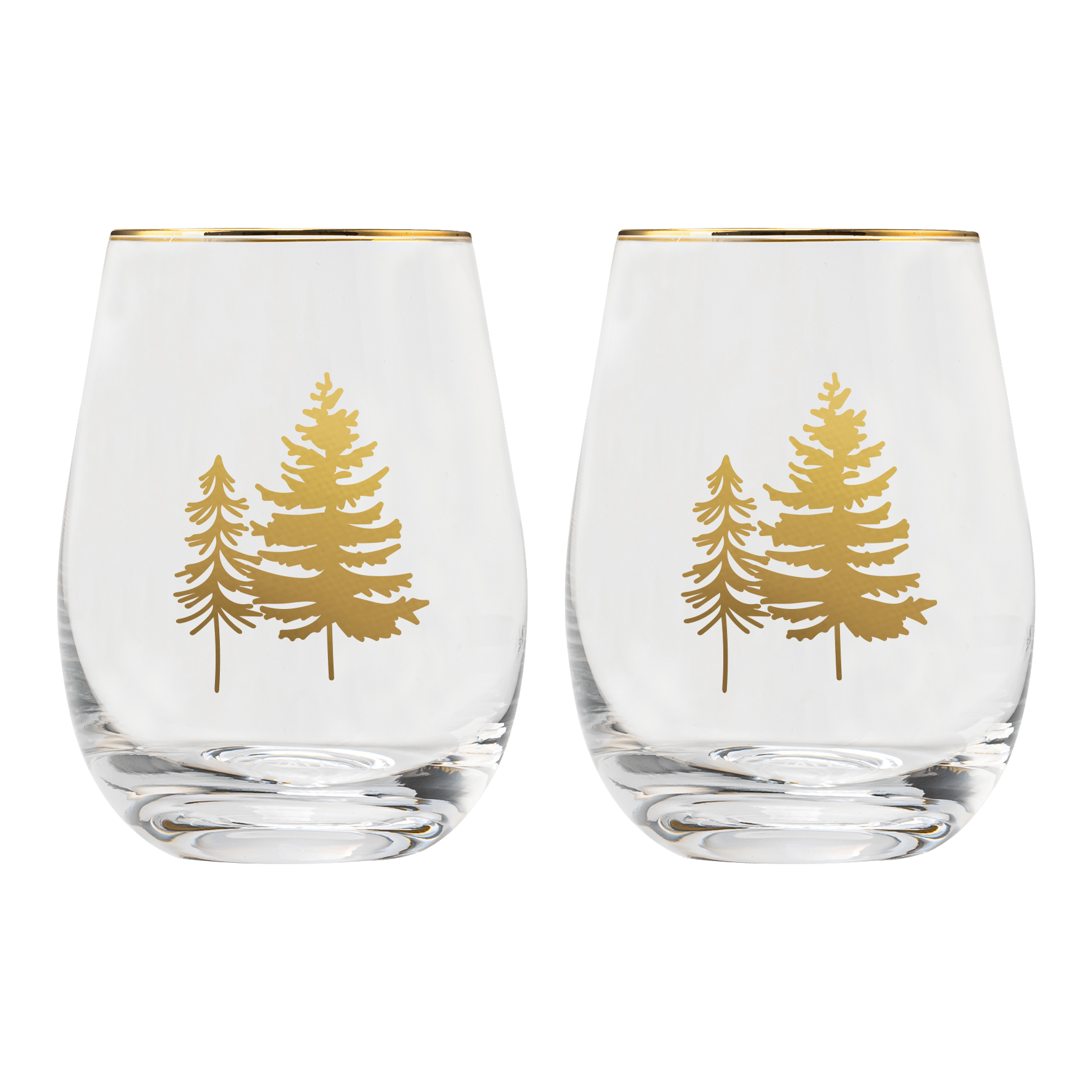 Trees Stemless Wine Glass (Boxed Set of 2)