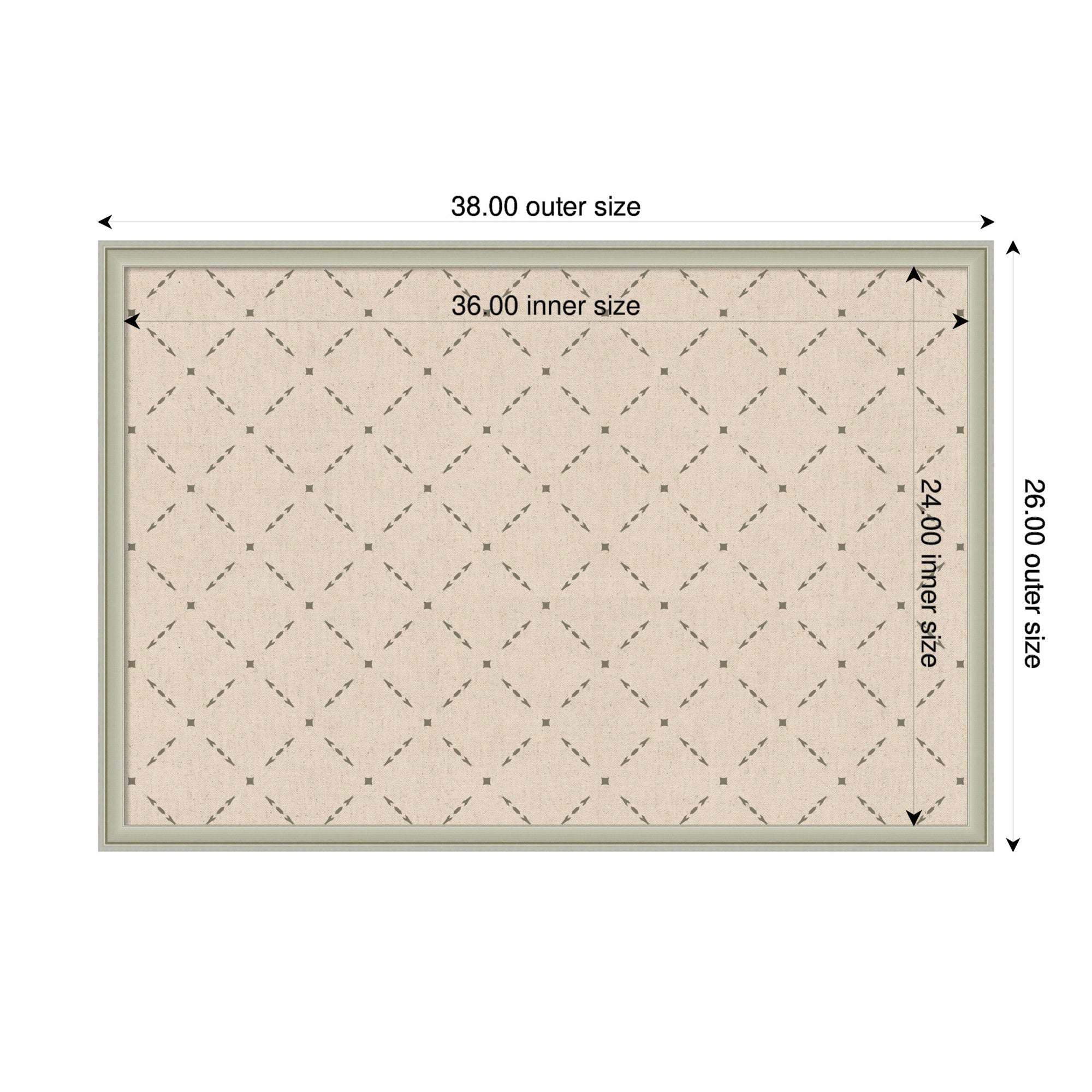 Pinboard Green Lattice Print