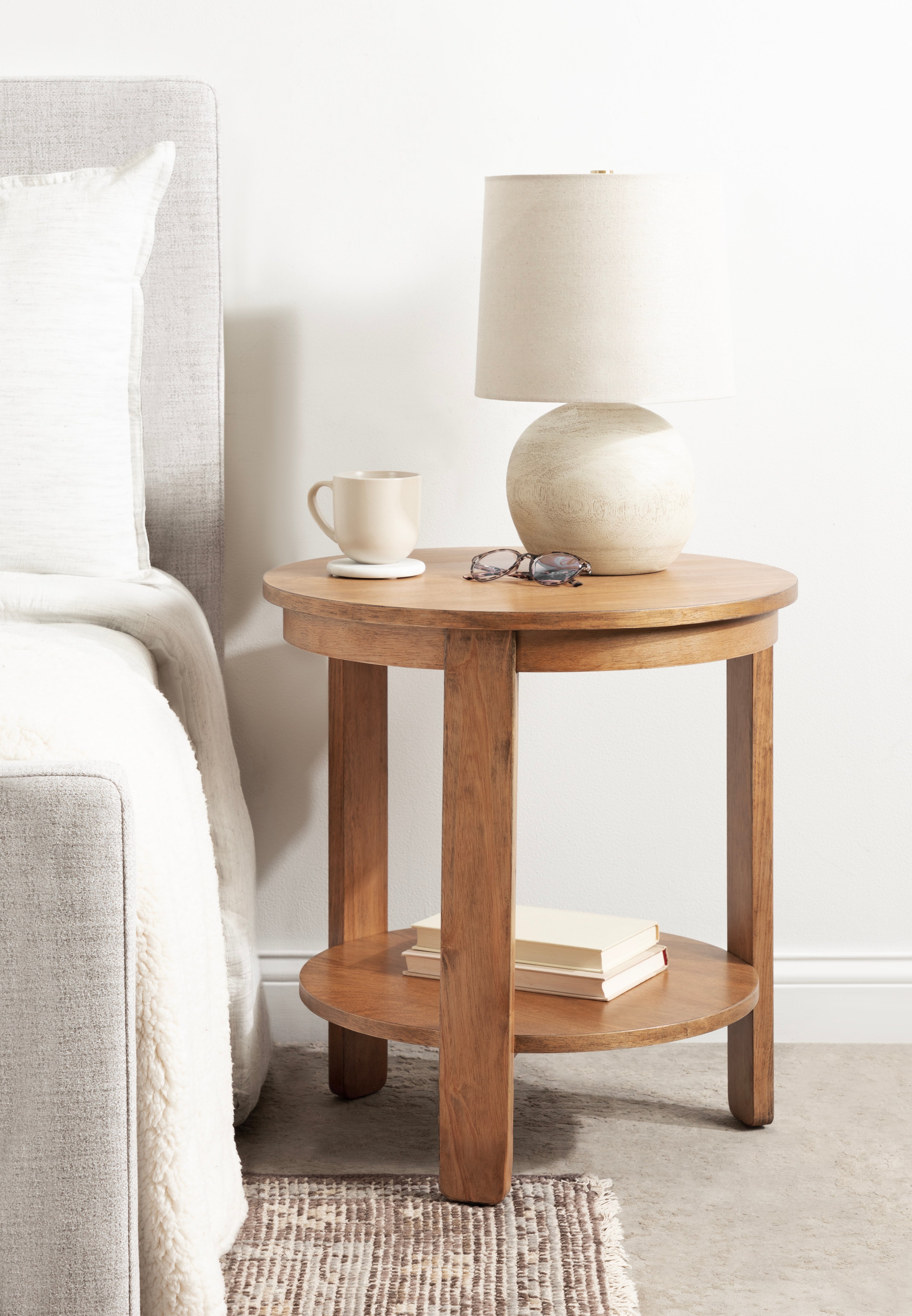 Foxford Round Wood Side Table