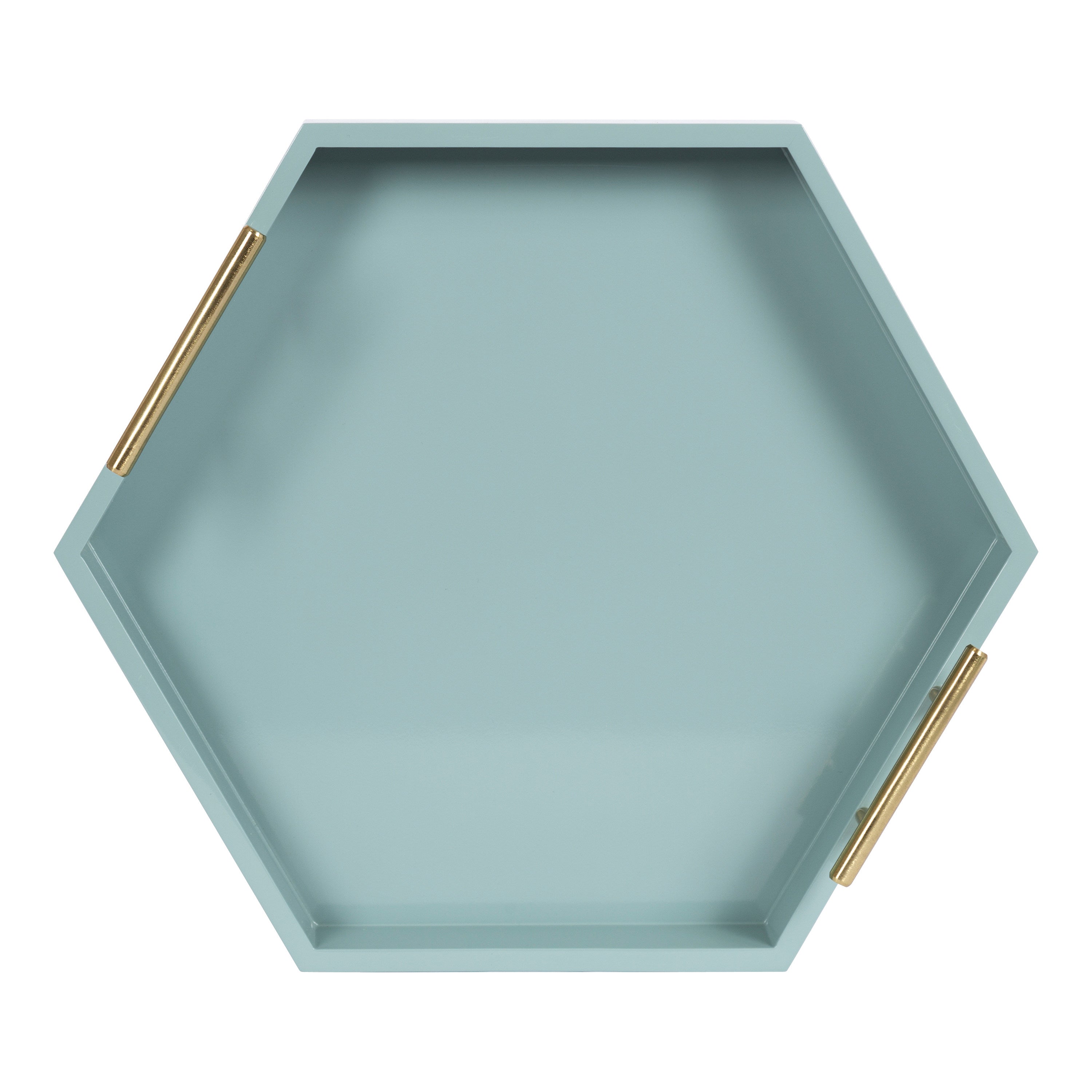 Lipton Hexagon Decorative Tray with Metal Handles