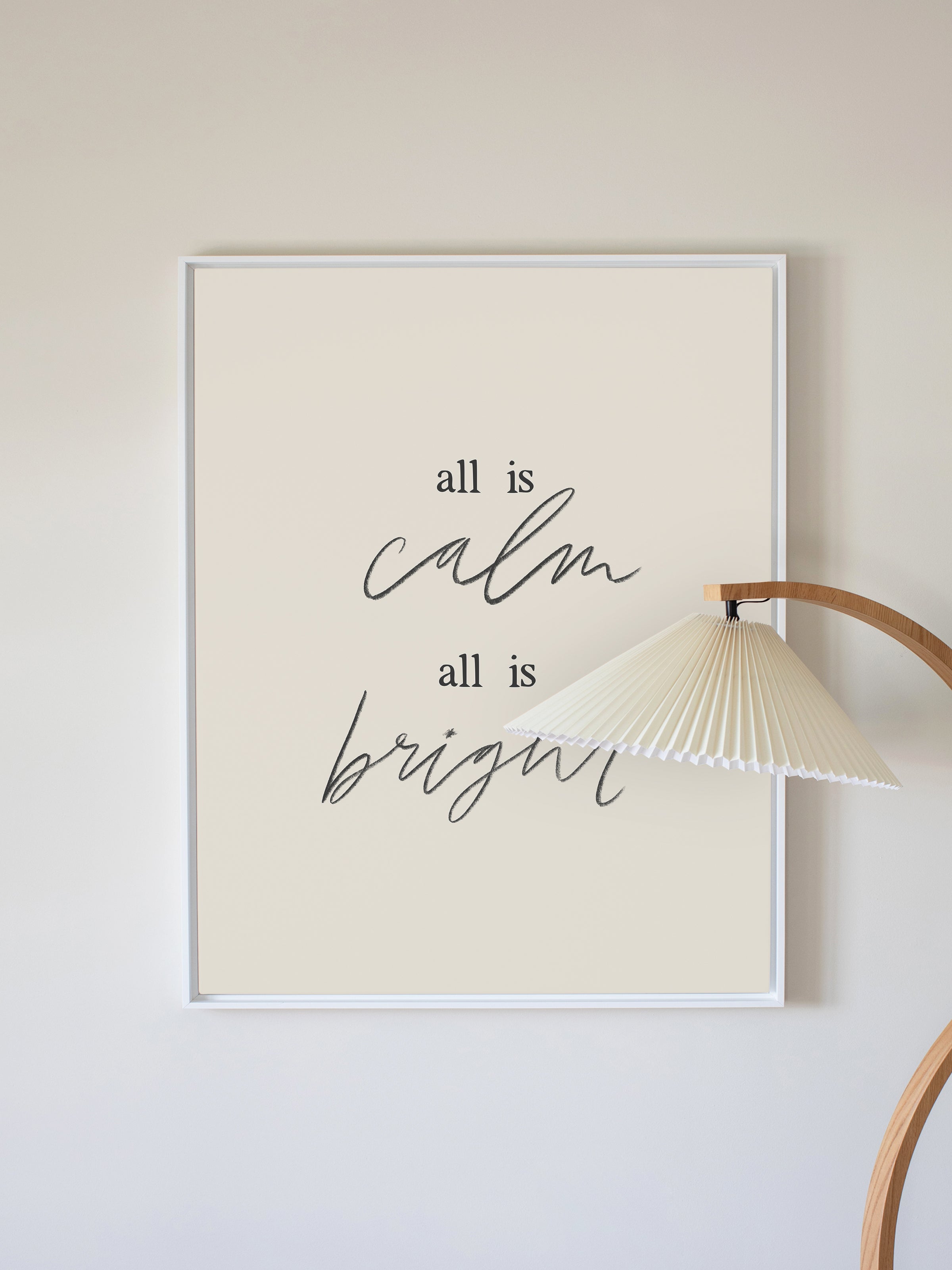 All is calm, all is bright | Alabaster | Canvas