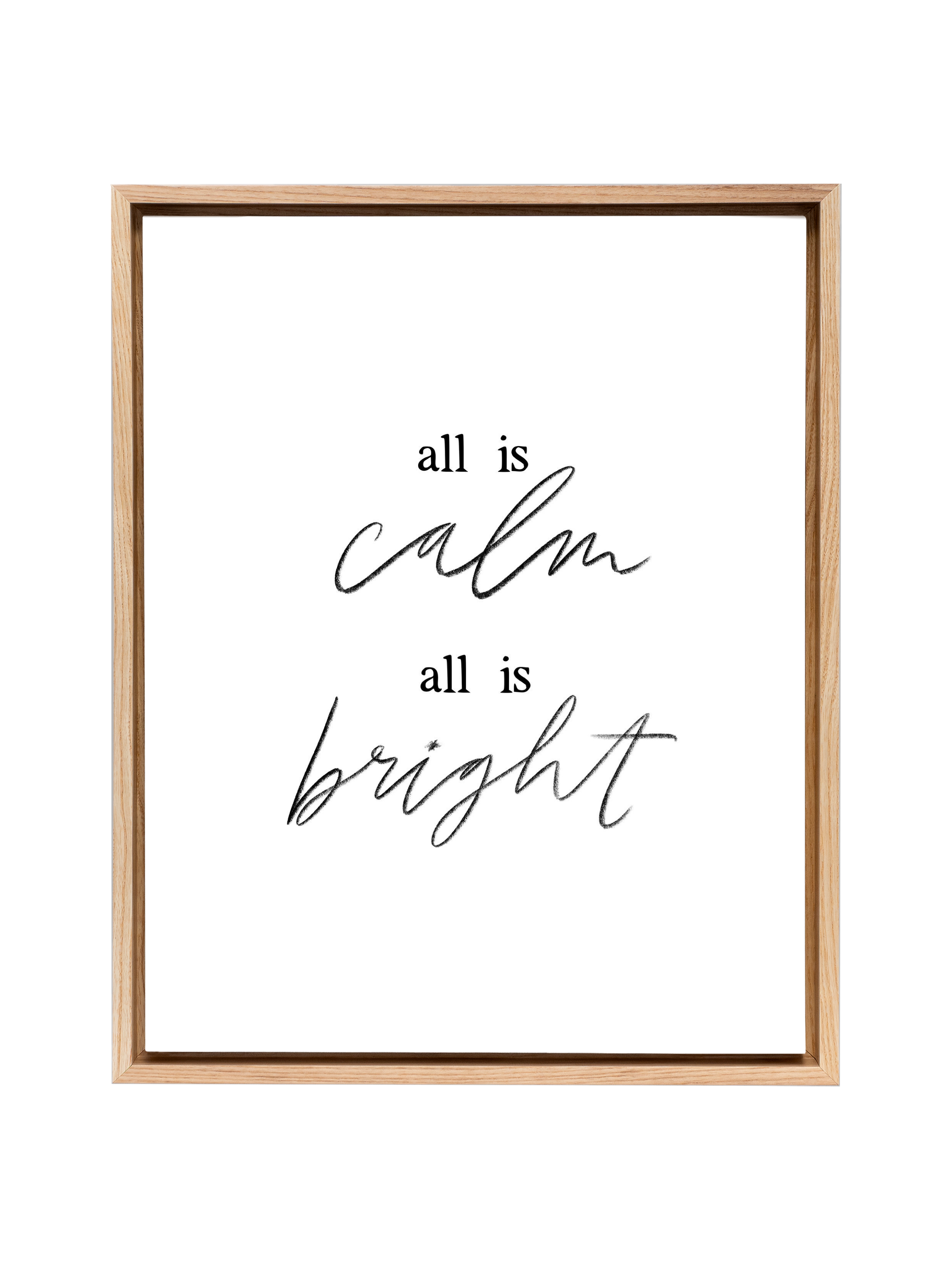All is calm, all is bright | Pure White | Canvas