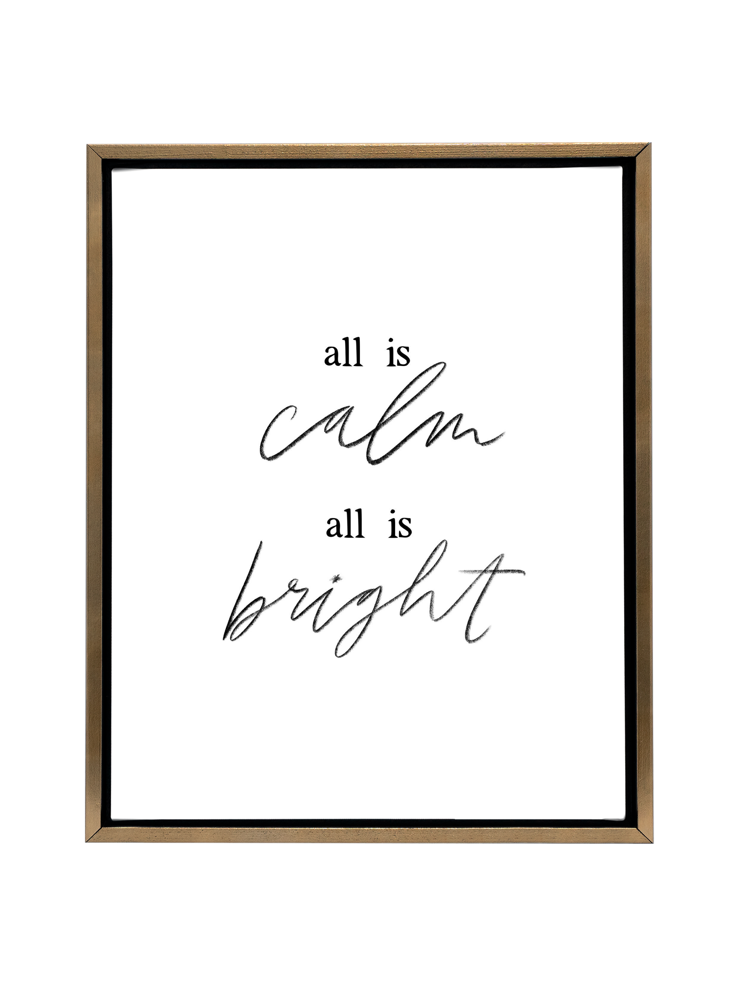 All is calm, all is bright | Pure White | Canvas