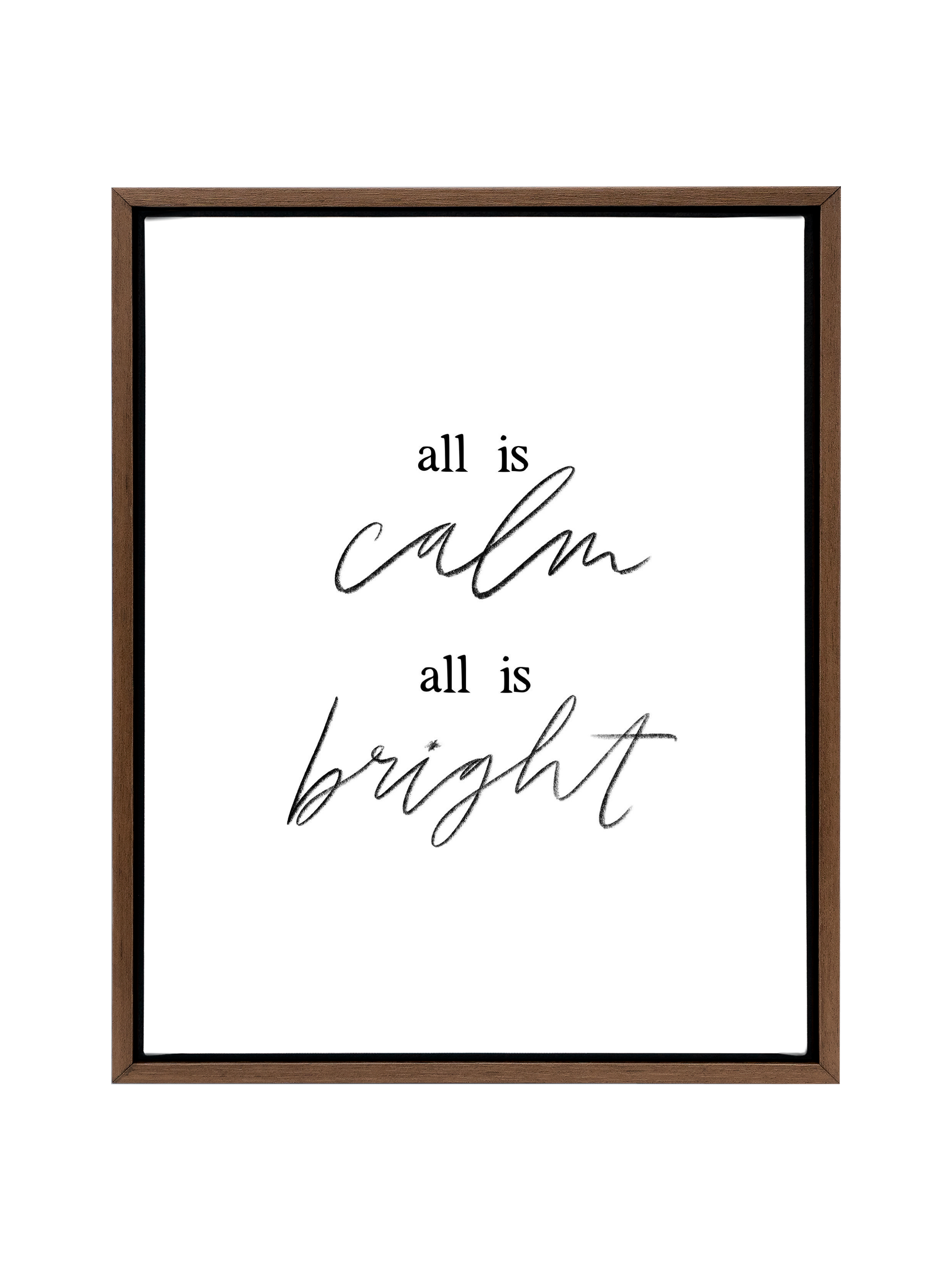 All is calm, all is bright | Pure White | Canvas