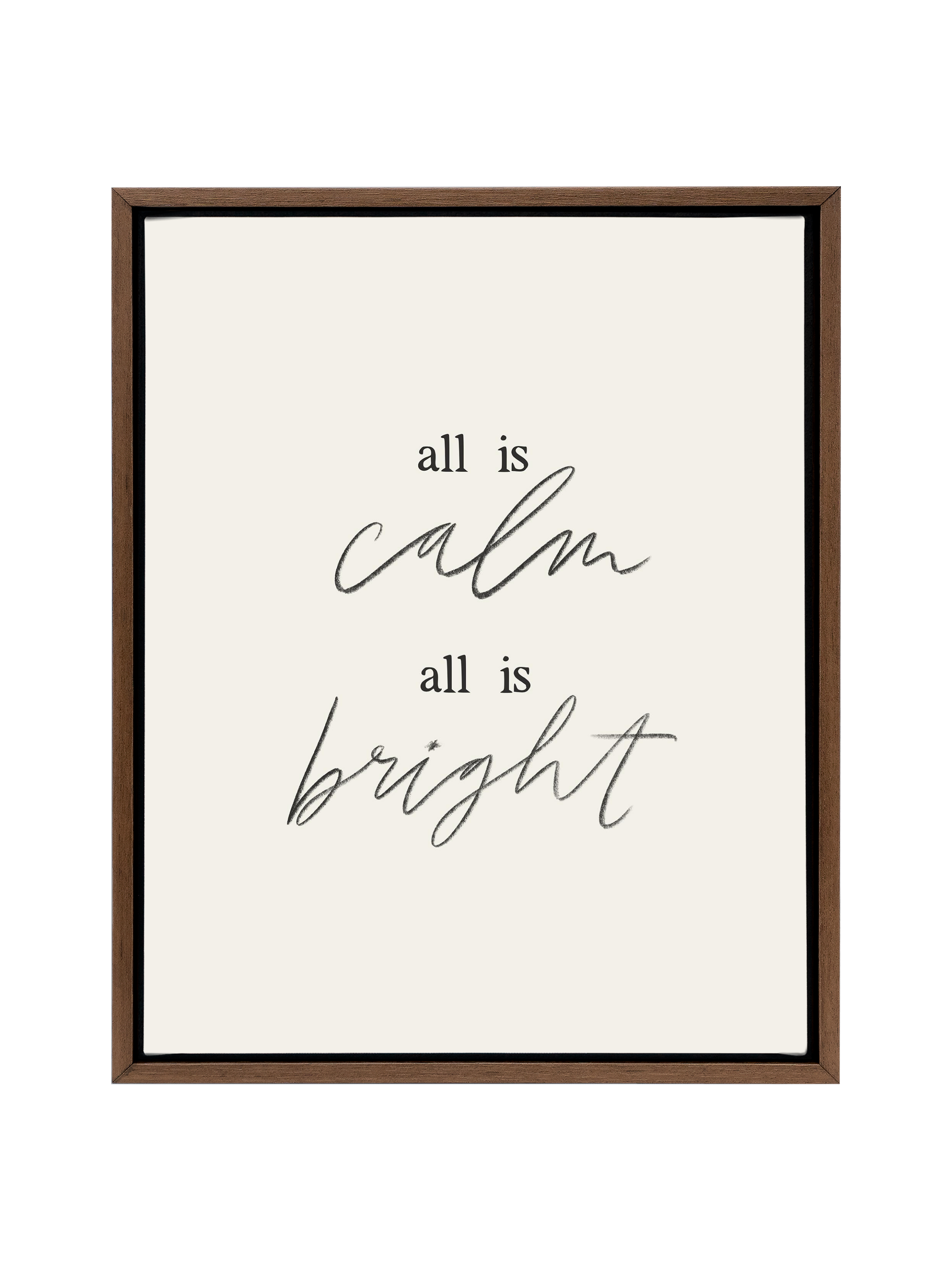 All is calm, all is bright | Alabaster | Canvas