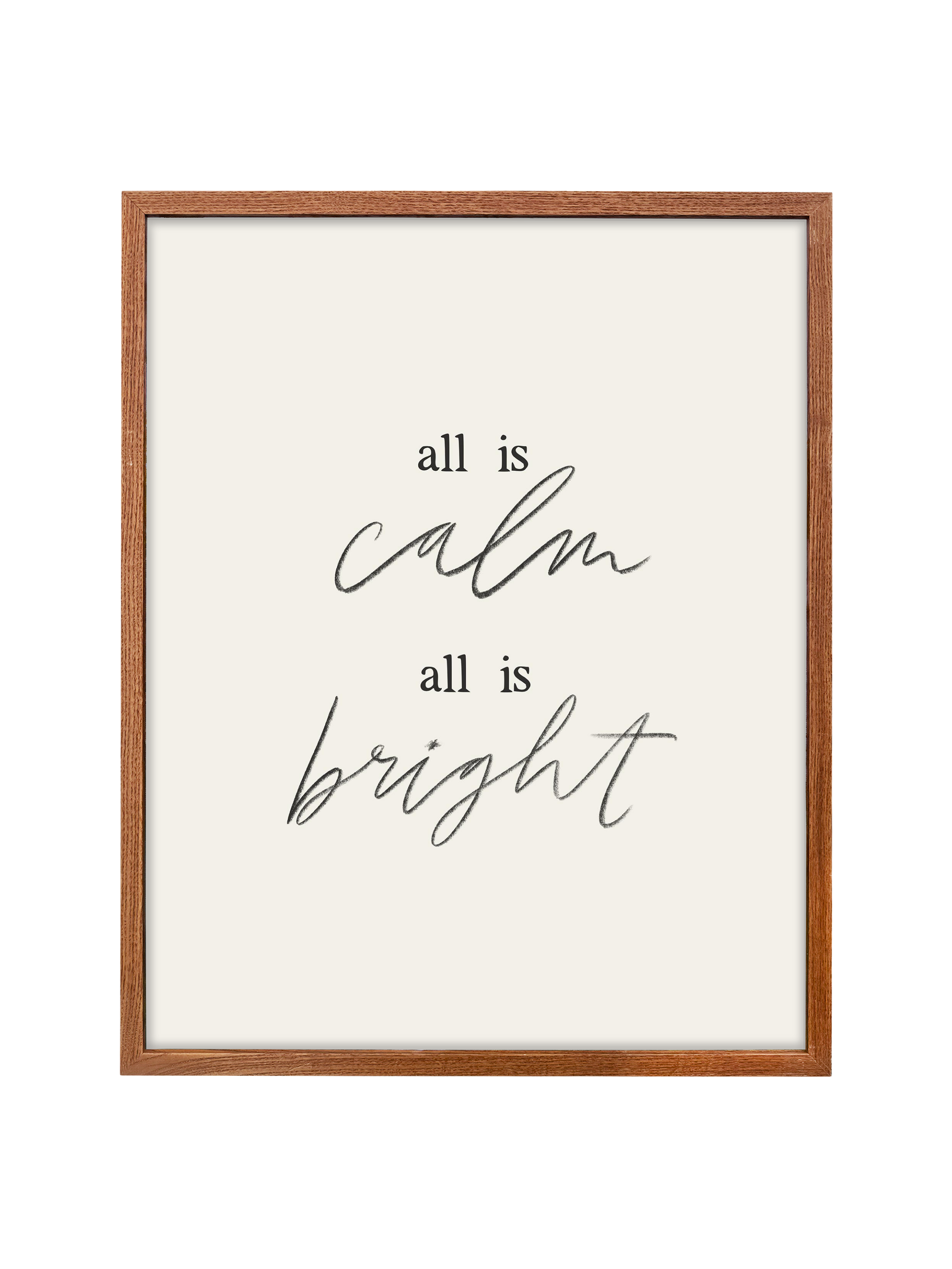 All is calm, all is bright | Alabaster | Canvas