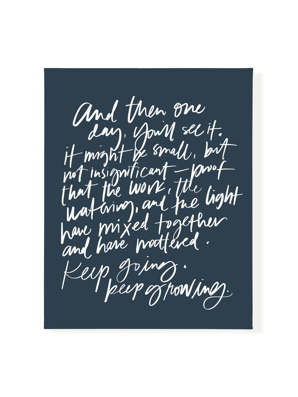 Keep Growing Canvas Wall Art
