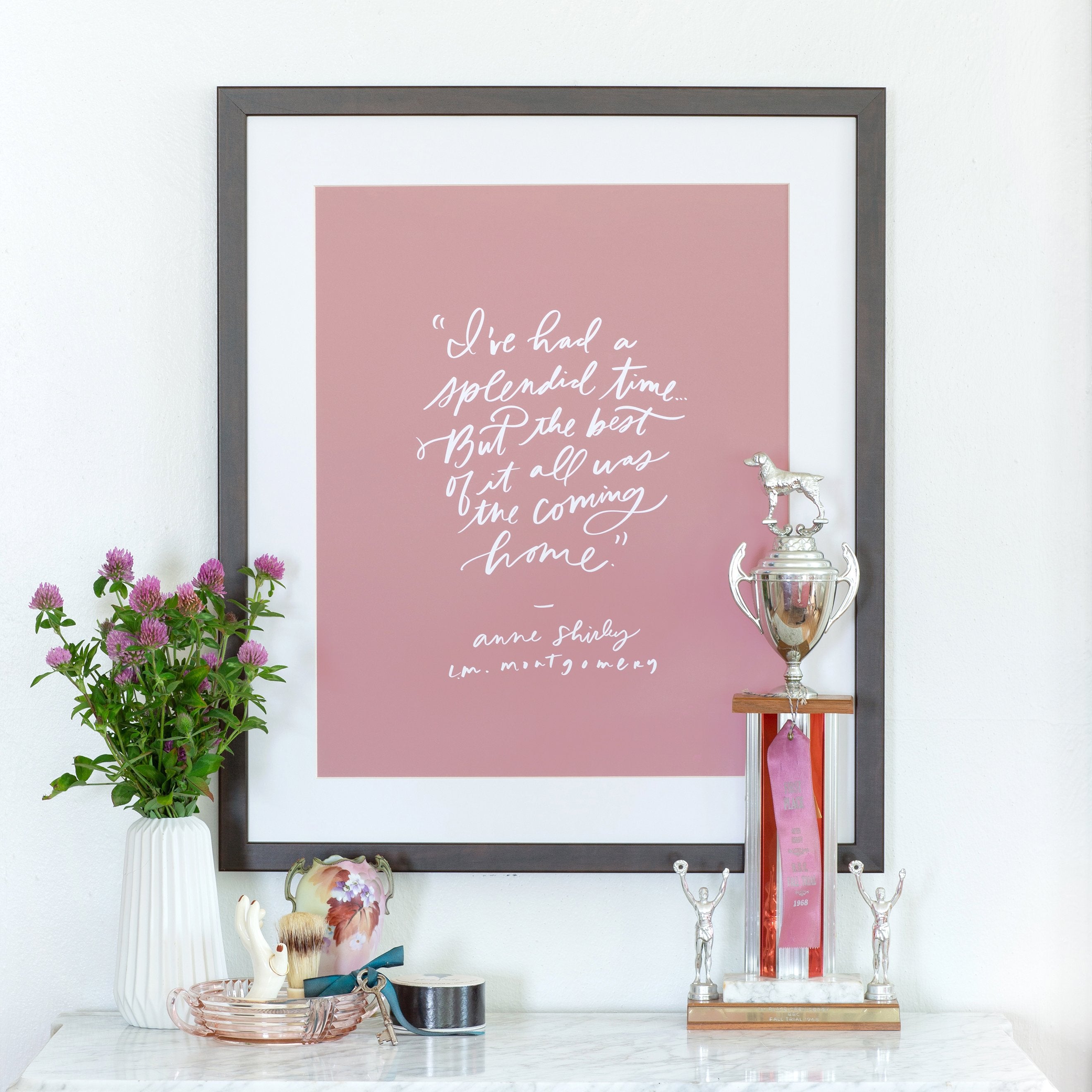 The Best Was Coming Home (Mauve) Luxe Art Print