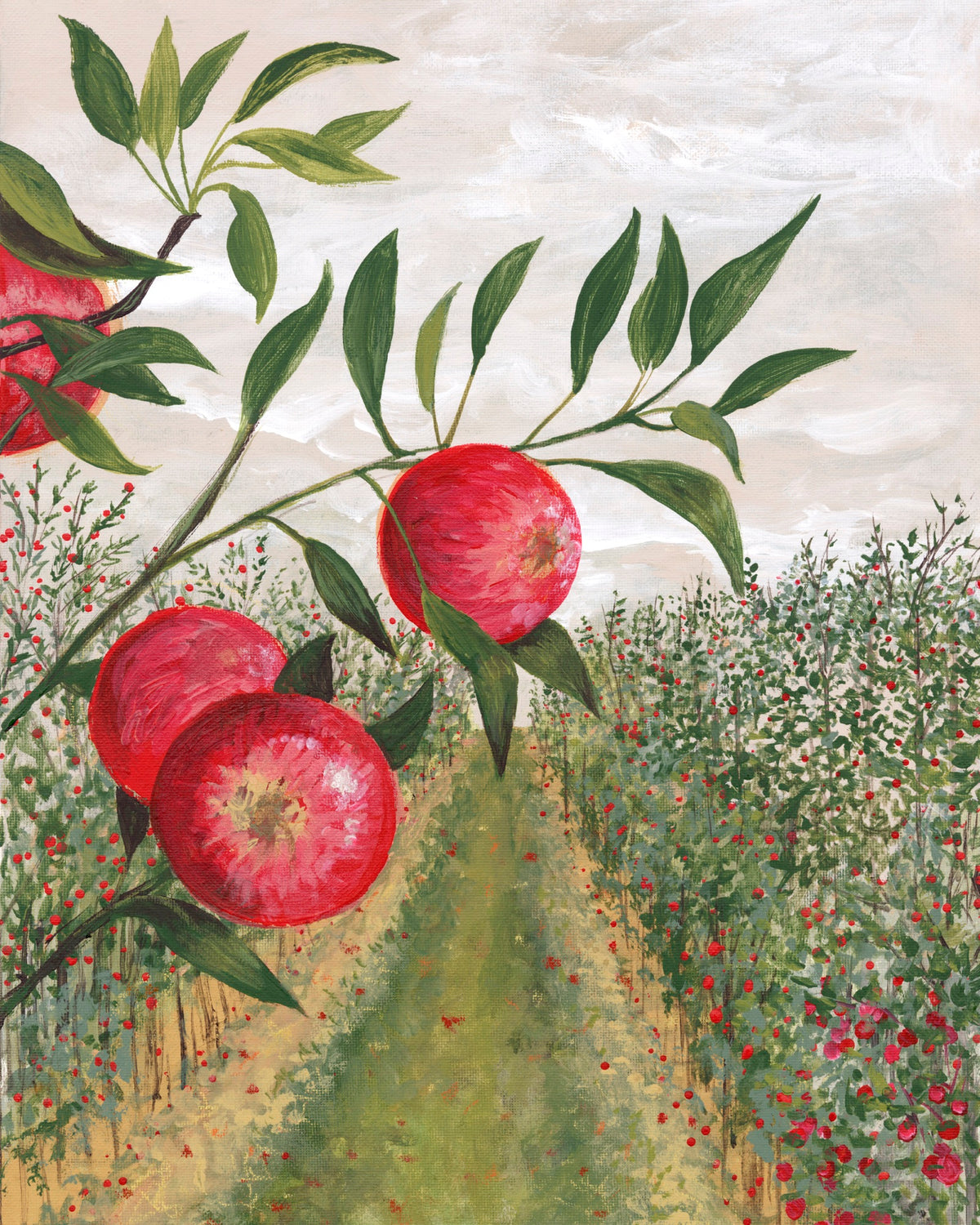 Apple Orchard Canvas Wall Art