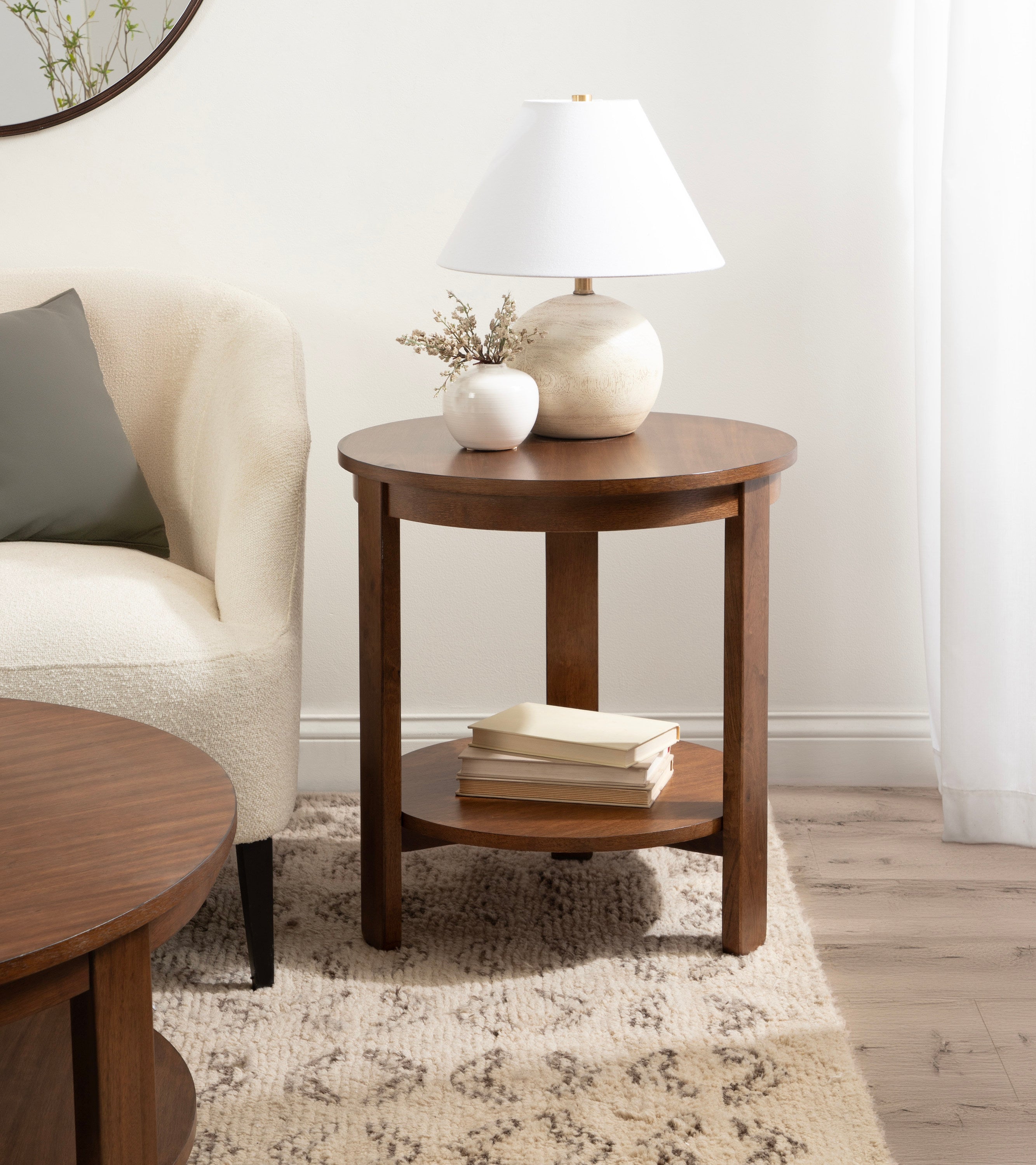 Foxford Round Wood Side Table