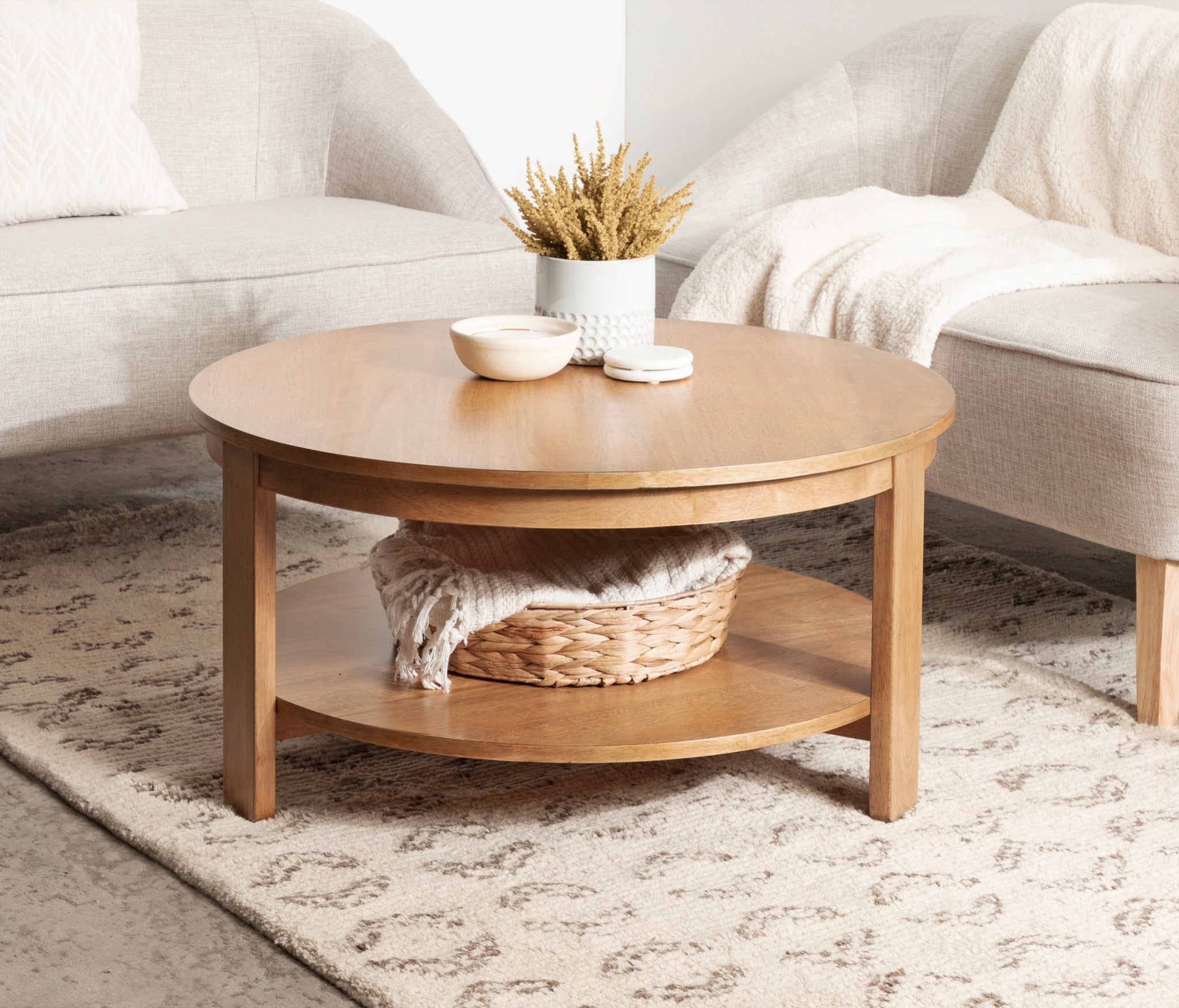 Foxford Round Wood Coffee Table