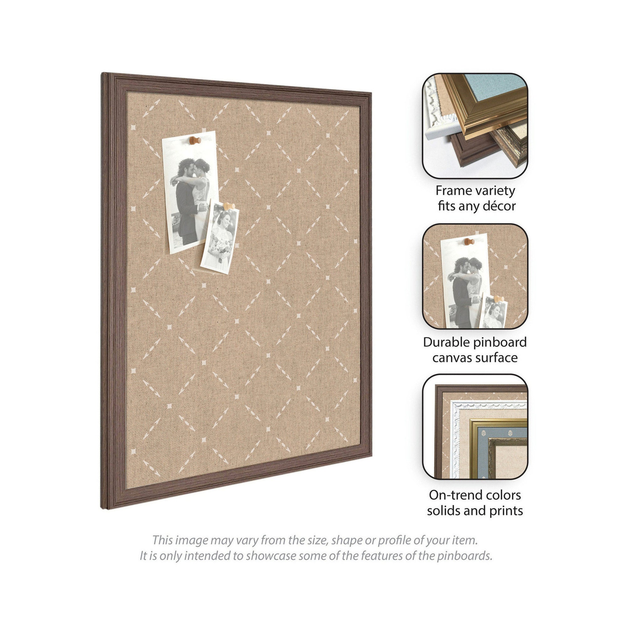 Pinboard Beige Lattice Pattern