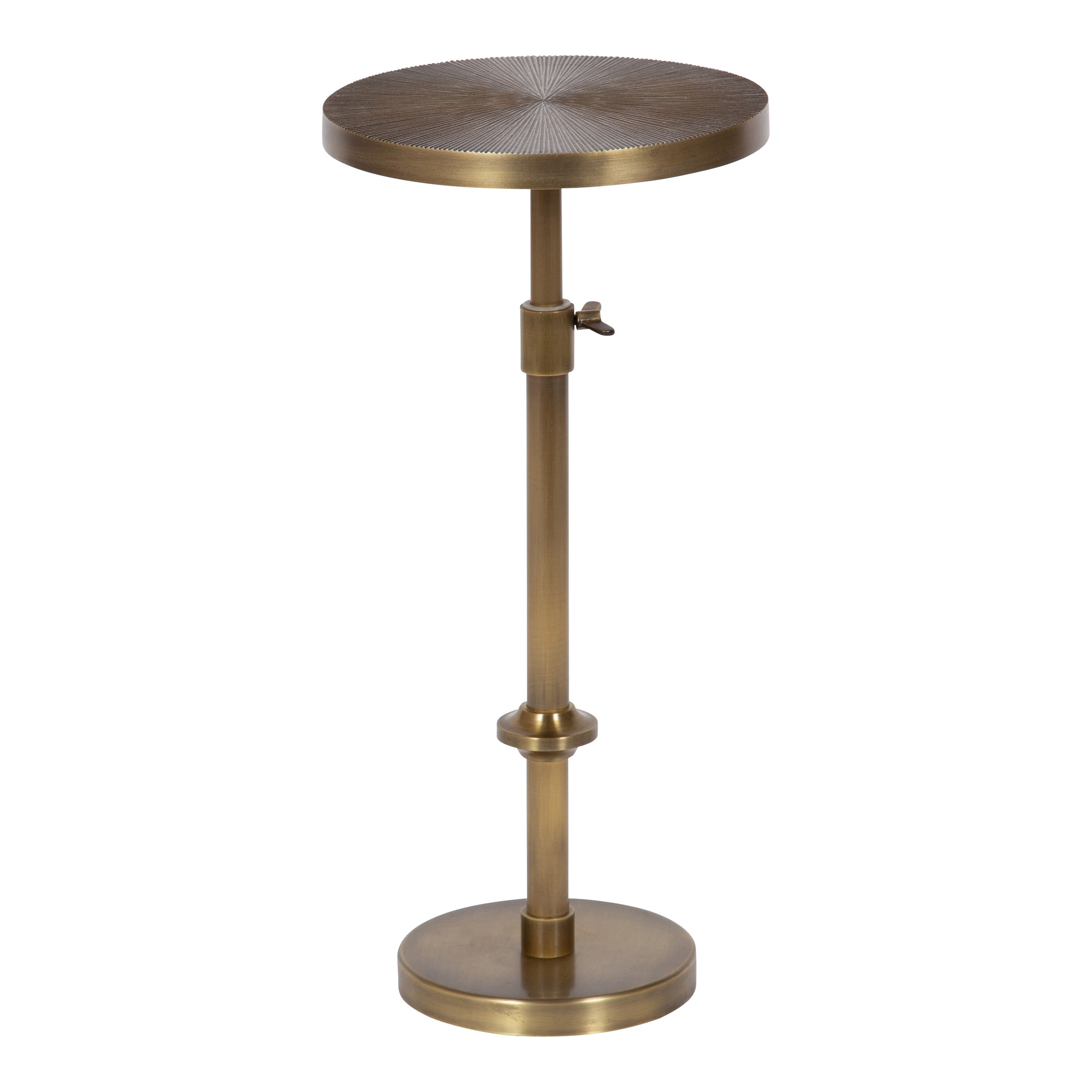 Engles Adjustable Embossed Metal Table and Plant Stand