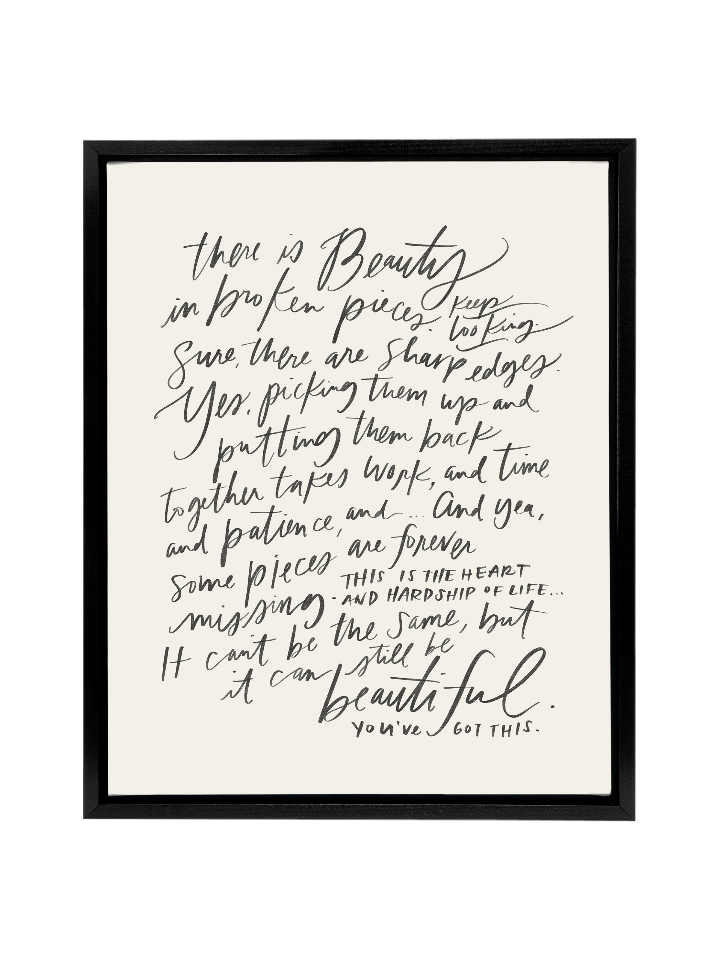 Beauty In Broken Pieces | Alabaster | Canvas