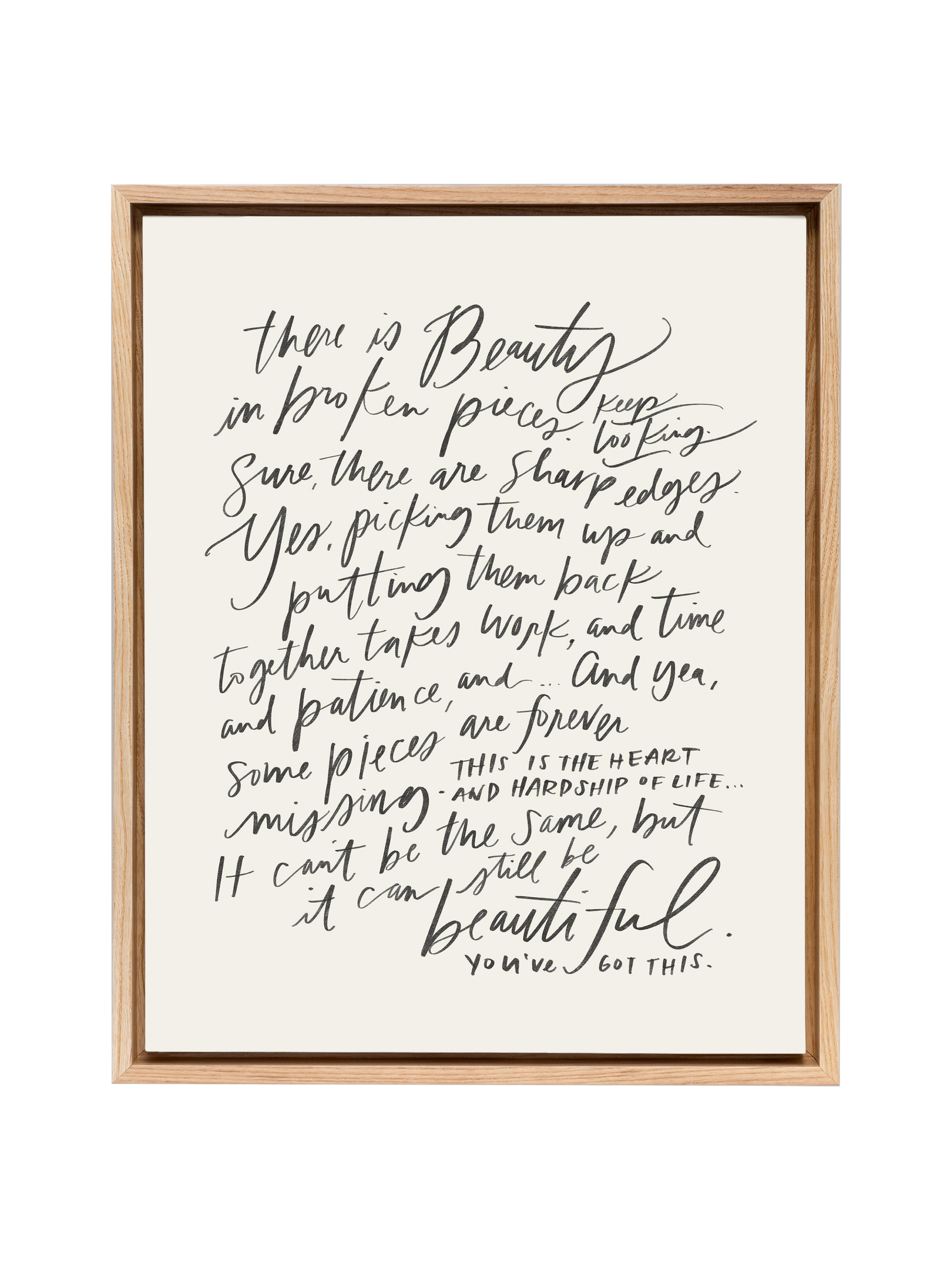 Beauty In Broken Pieces | Alabaster | Canvas