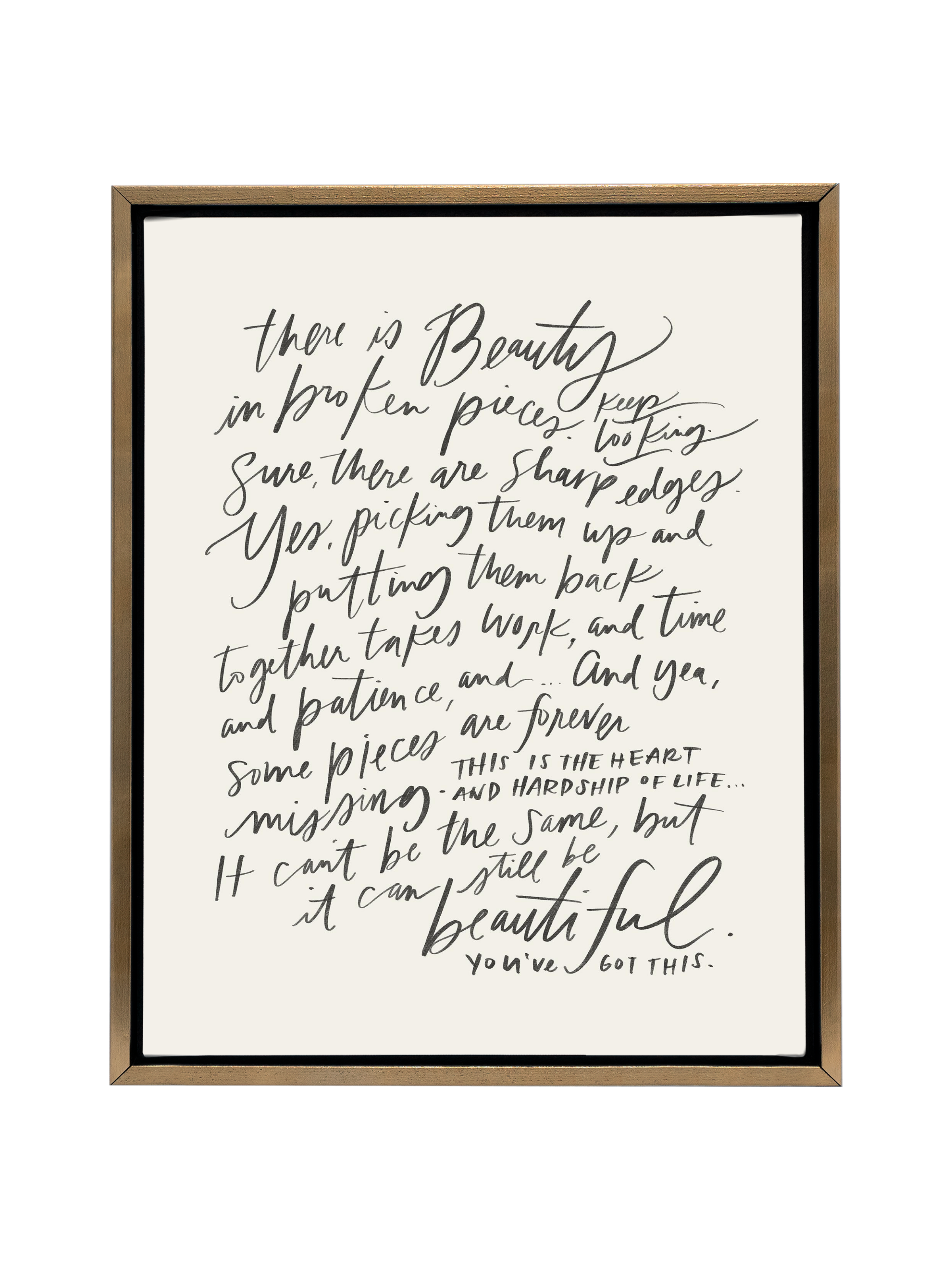 Beauty In Broken Pieces | Alabaster | Canvas