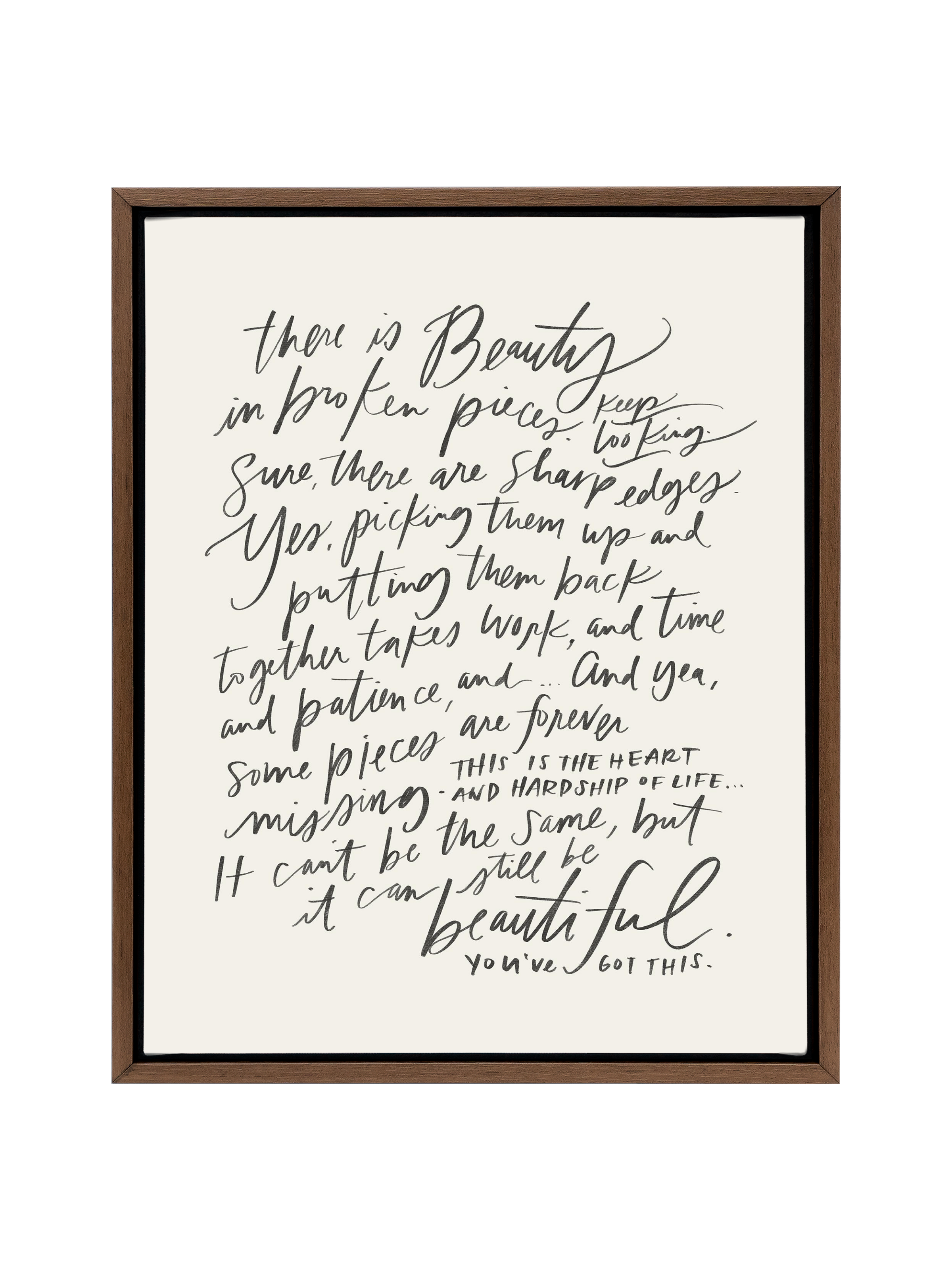 Beauty In Broken Pieces | Alabaster | Canvas