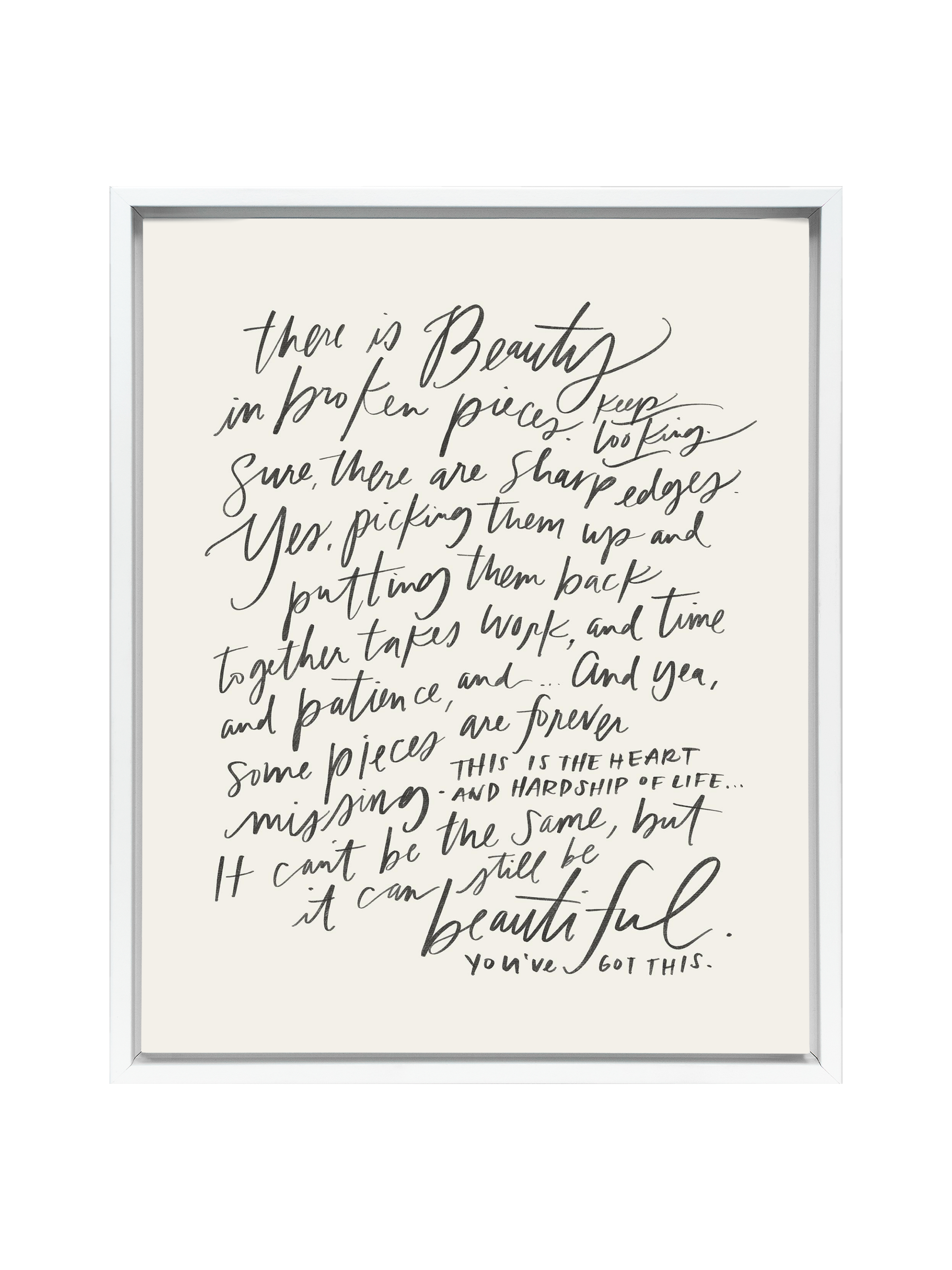 Beauty In Broken Pieces | Alabaster | Canvas