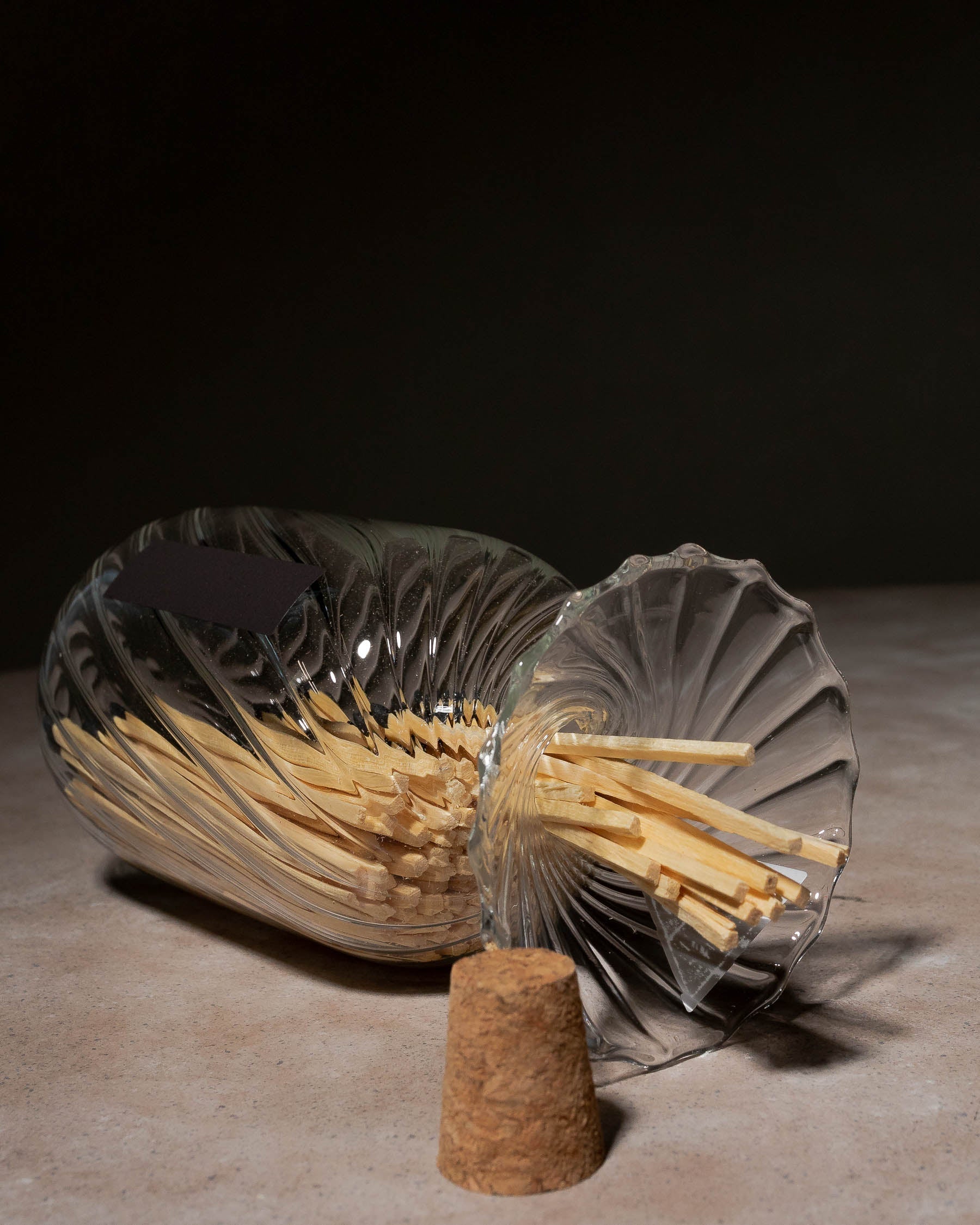 Voltaire Hand-Blown Glass Match Cloche - 120 Matches Display