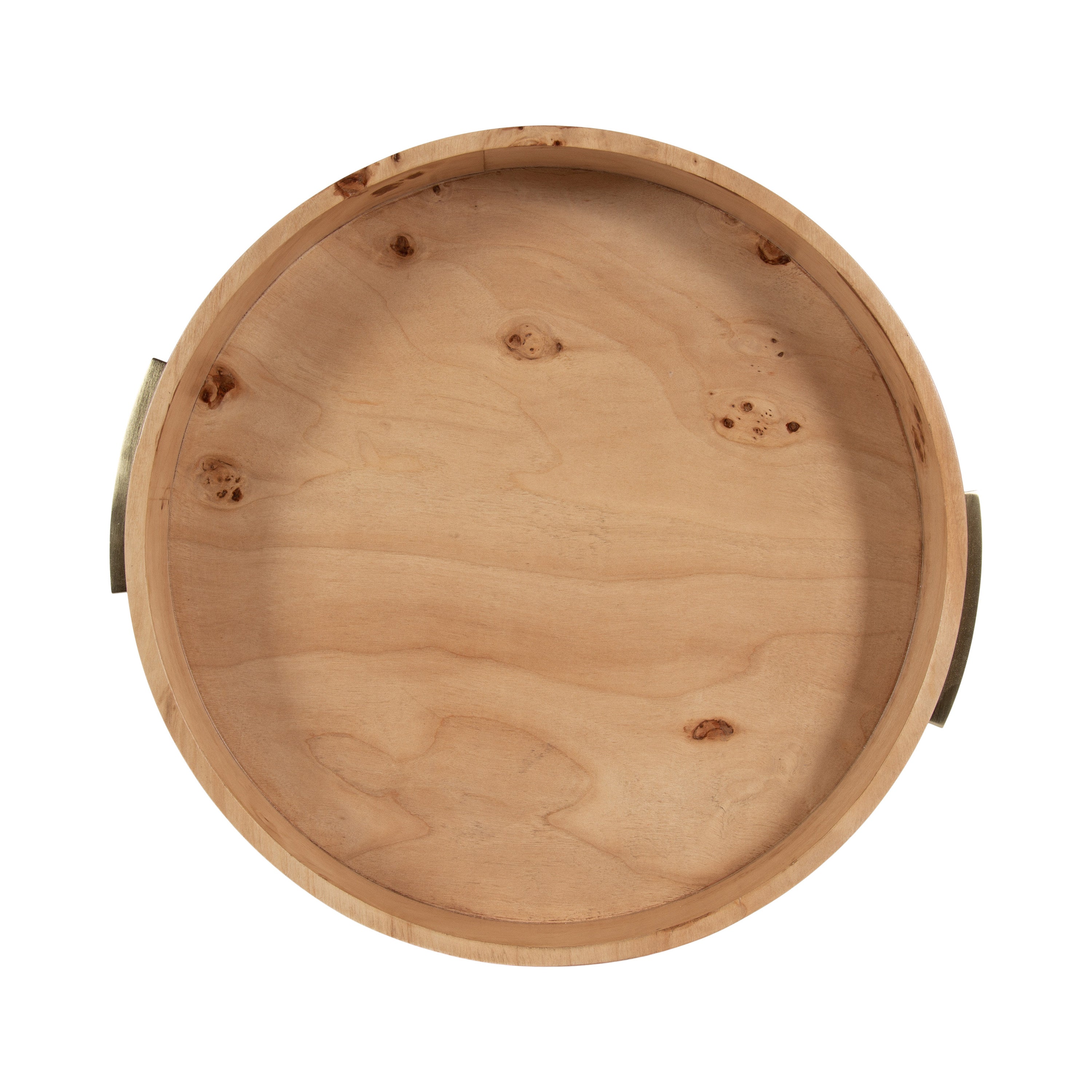 Burlock Round Tray with Handles