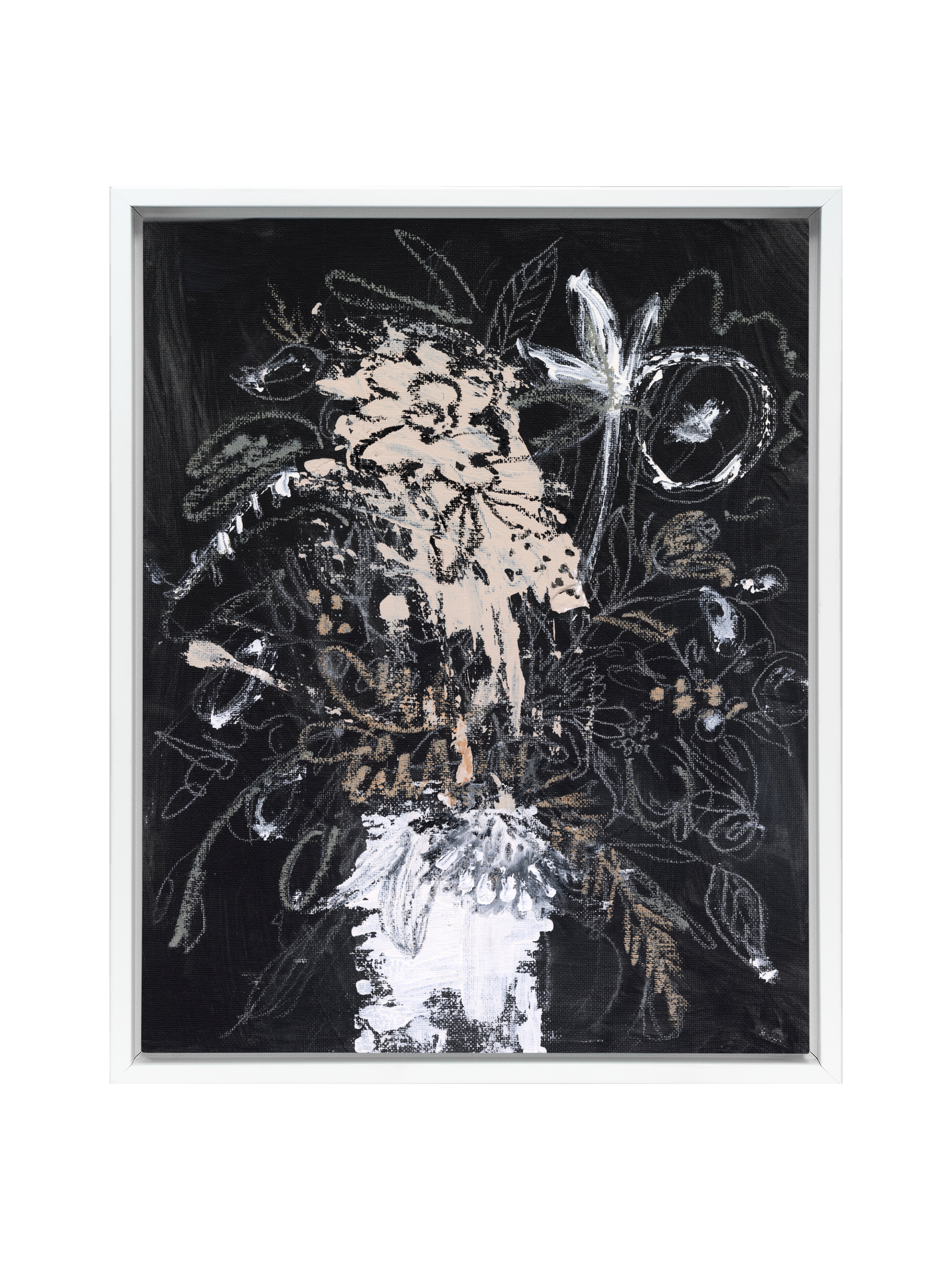 Black Floral Sketch | Canvas