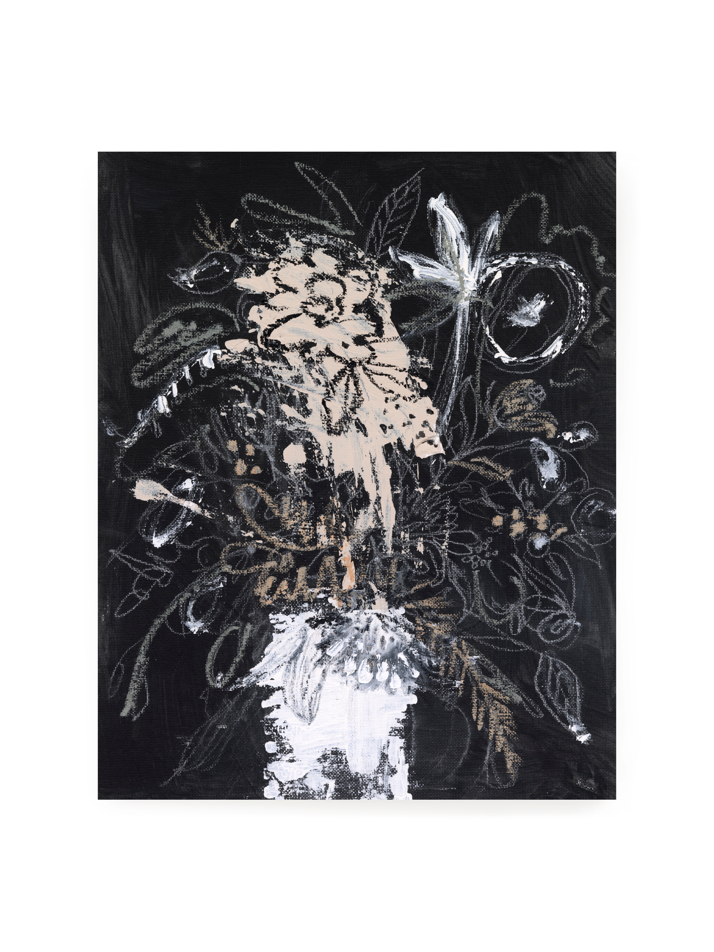 Black Floral Sketch | Art Print