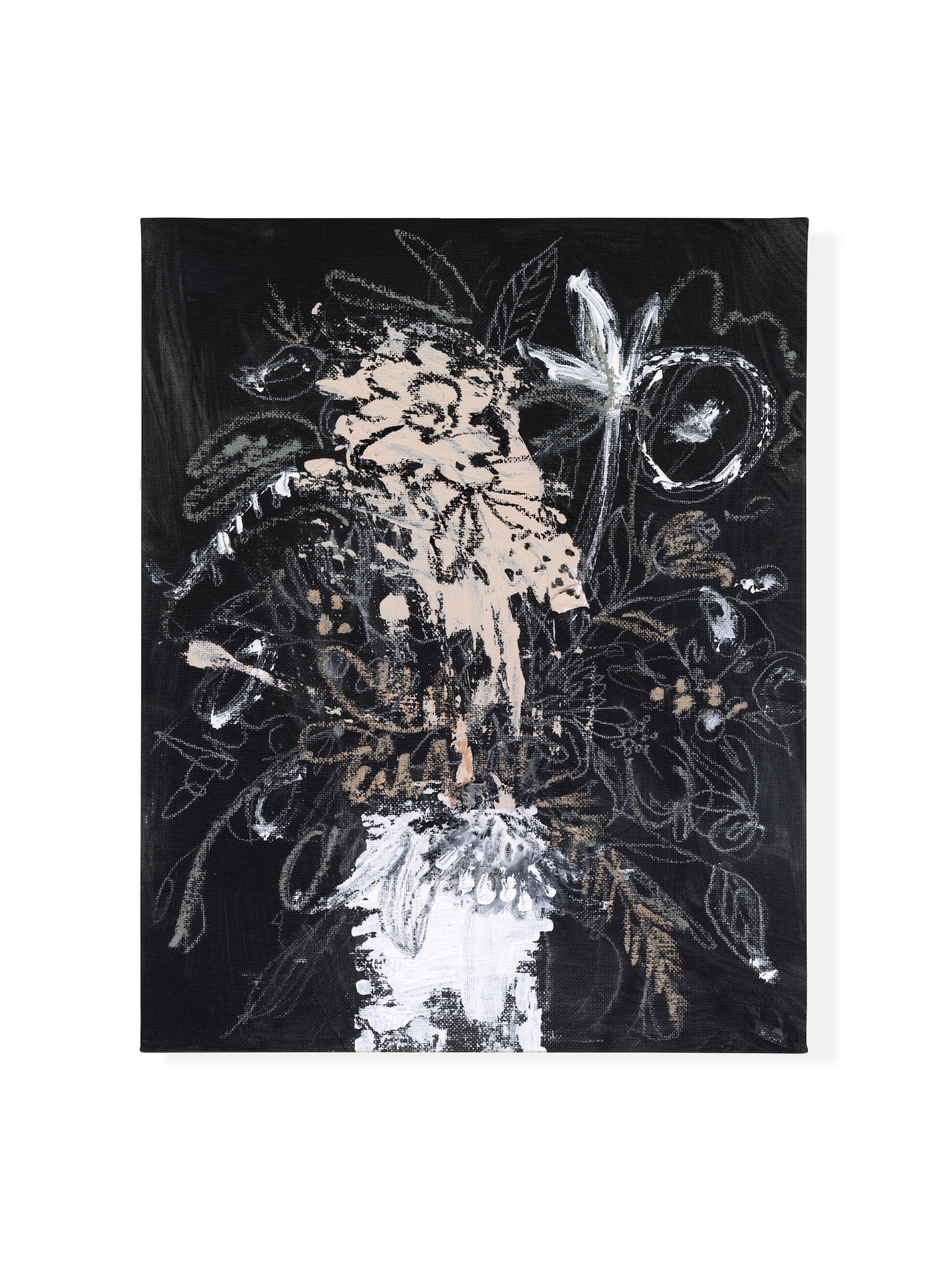 Black Floral Sketch | Canvas