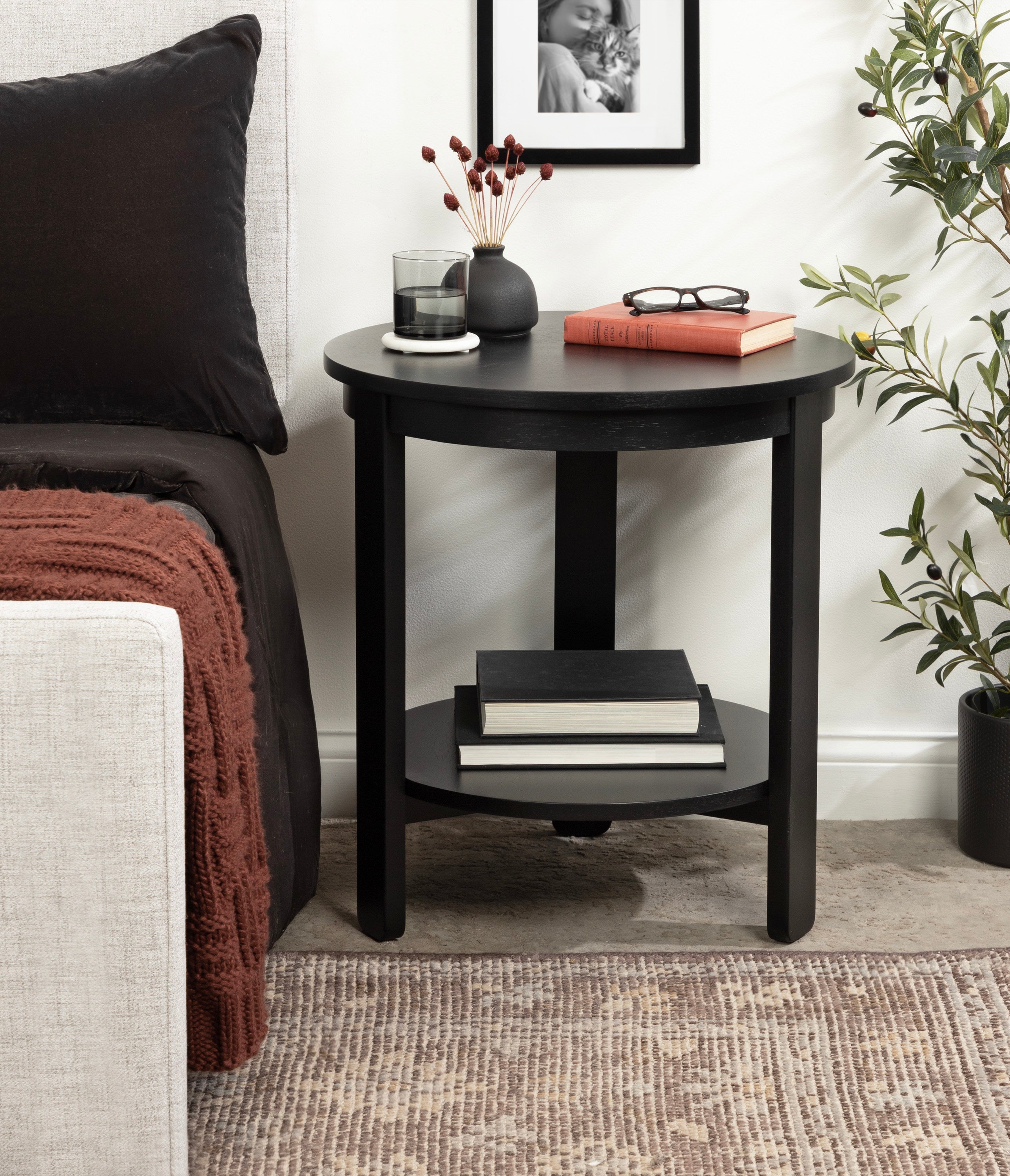 Foxford Round Wood Side Table