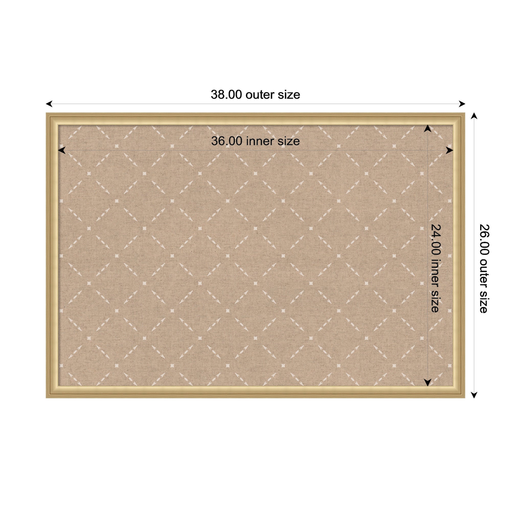 Pinboard Beige Lattice Pattern