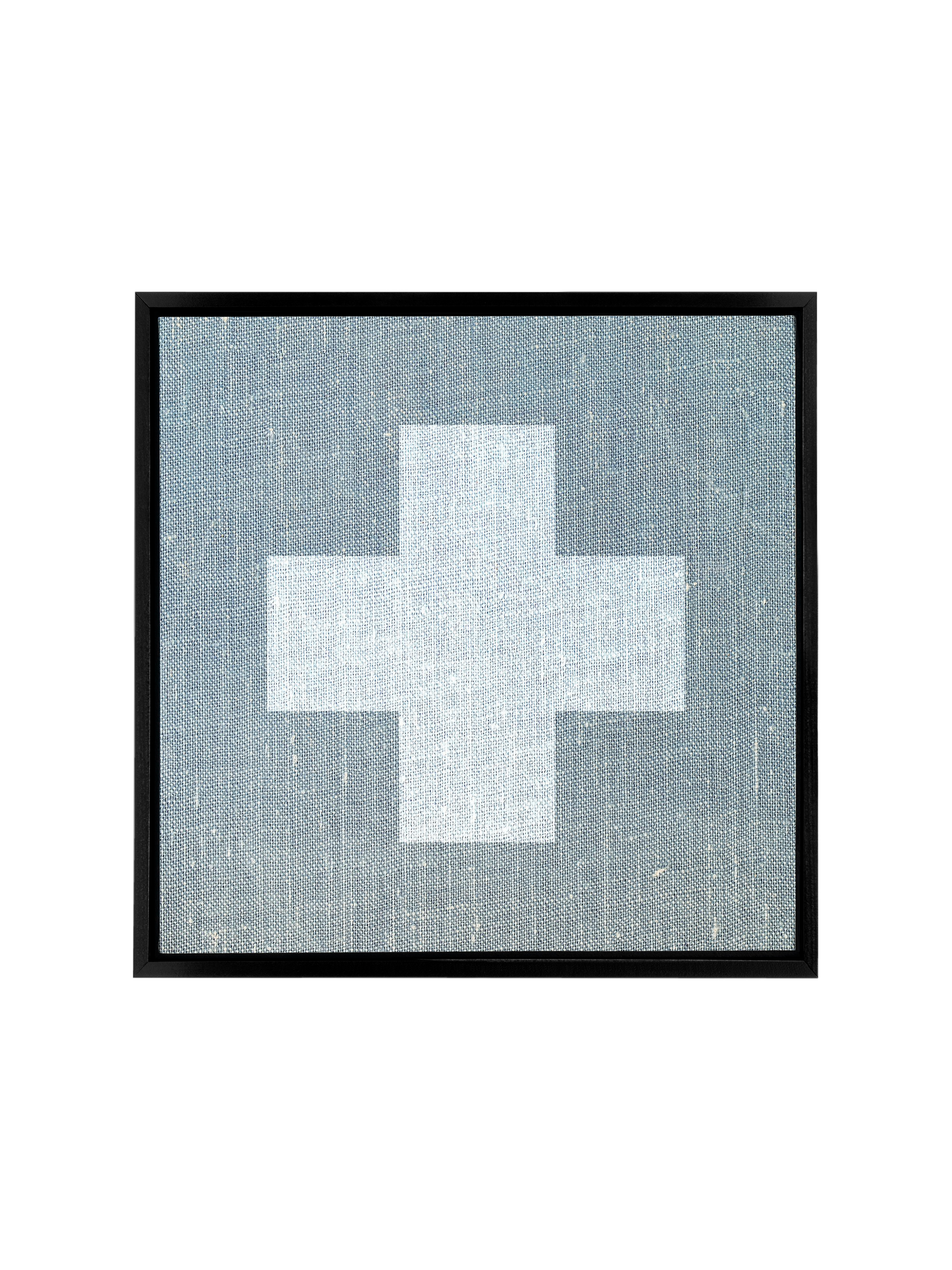 Chambray Cross in White | White Cross | Canvas