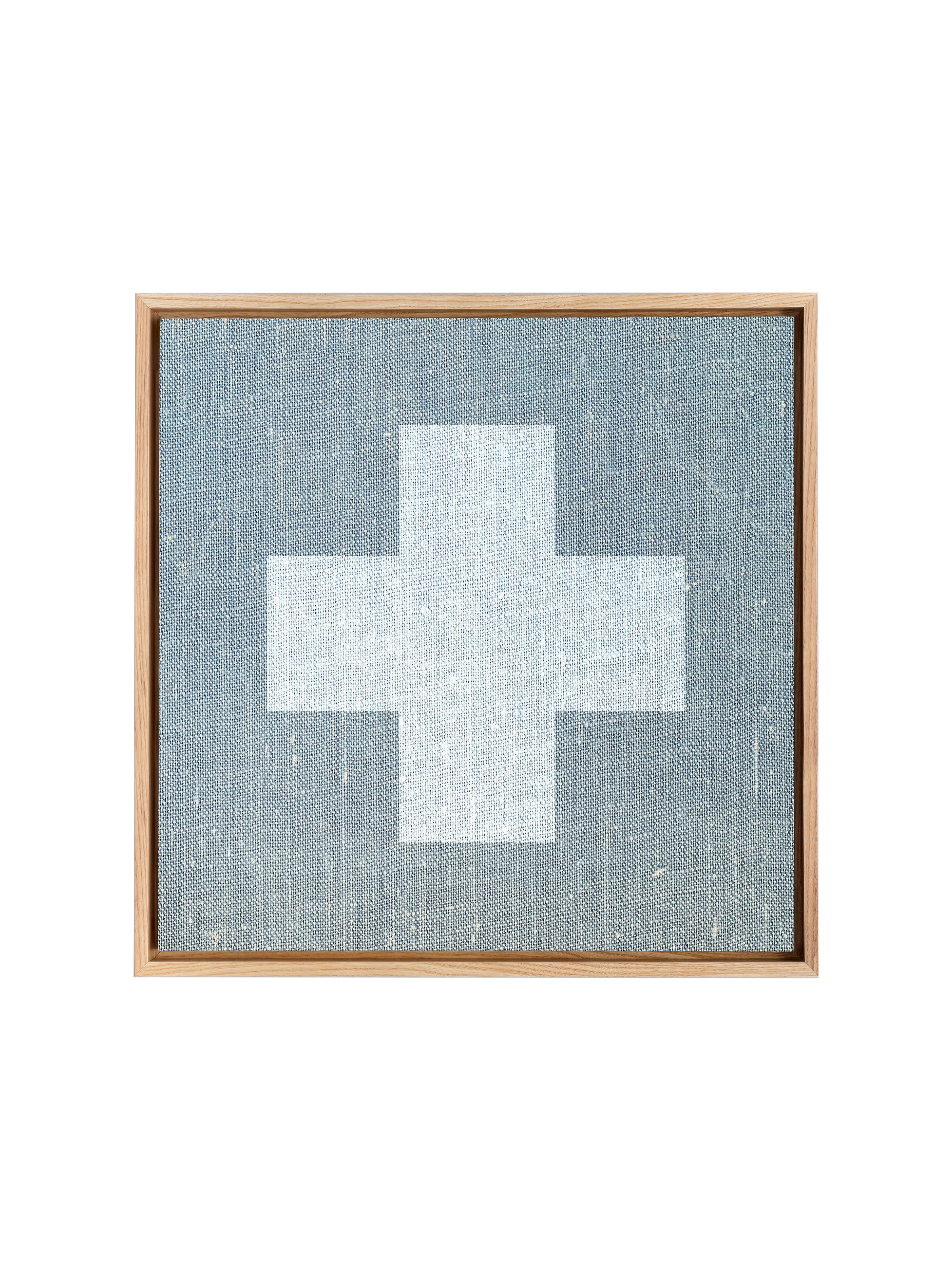Chambray Cross in White | White Cross | Canvas