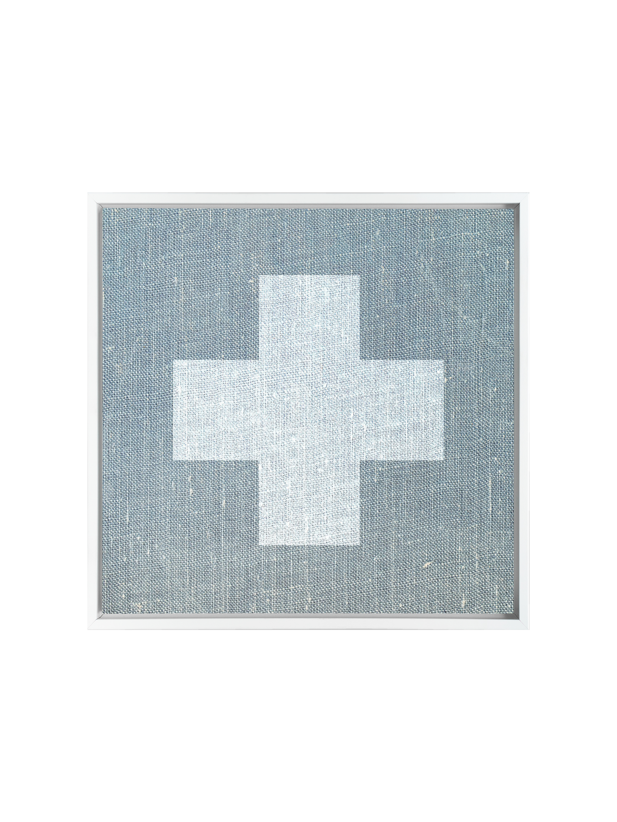 Chambray Cross in White | White Cross | Canvas