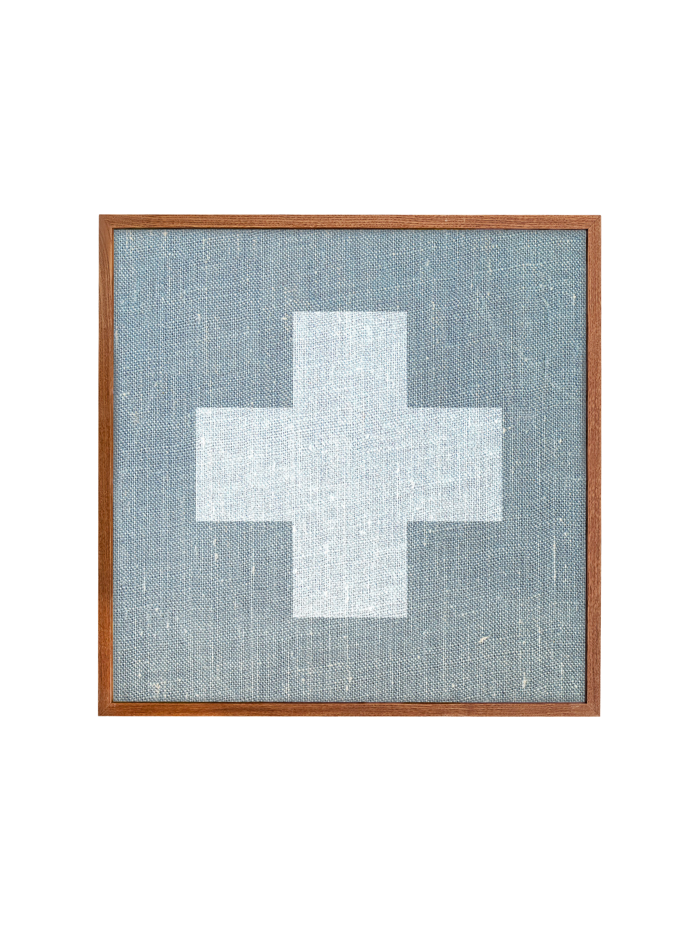 Chambray Cross in White | White Cross | Canvas