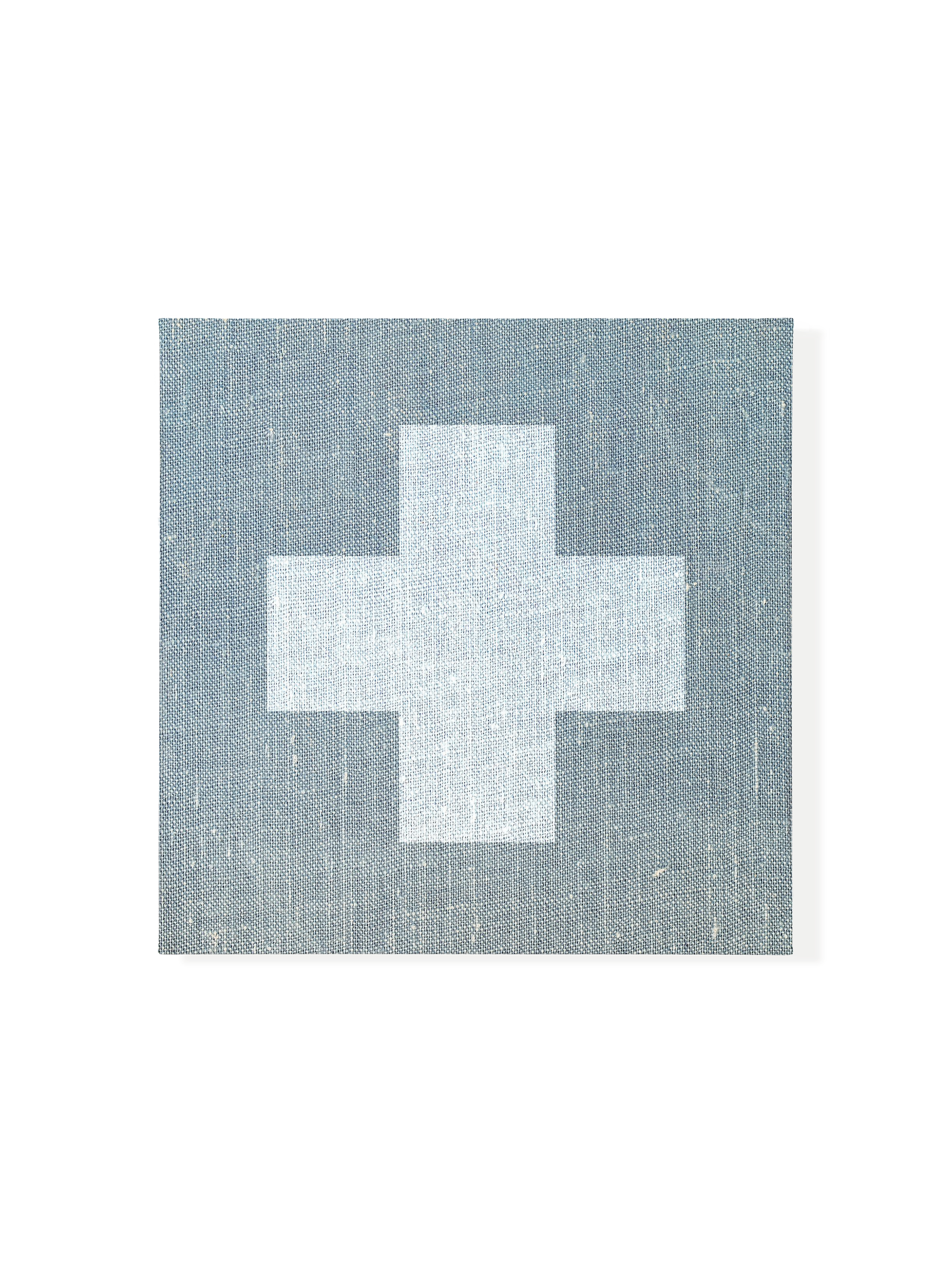 Chambray Cross in White | White Cross | Canvas