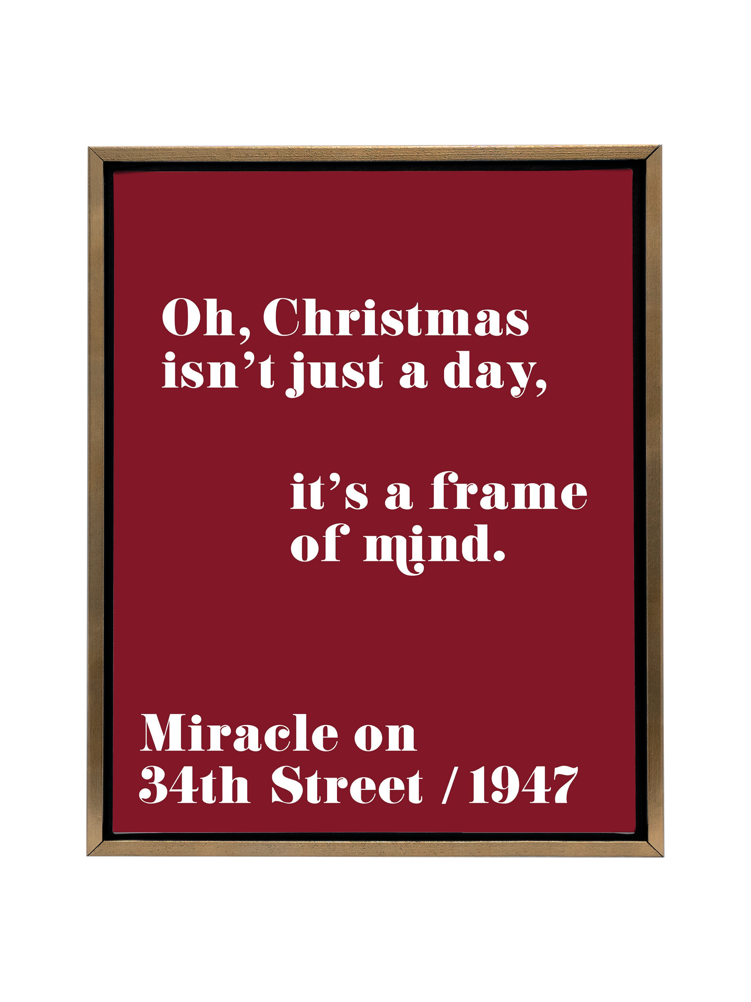 Christmas Isn't Just a Day (Miracle on 34th Street) | Holiday Red | Canvas