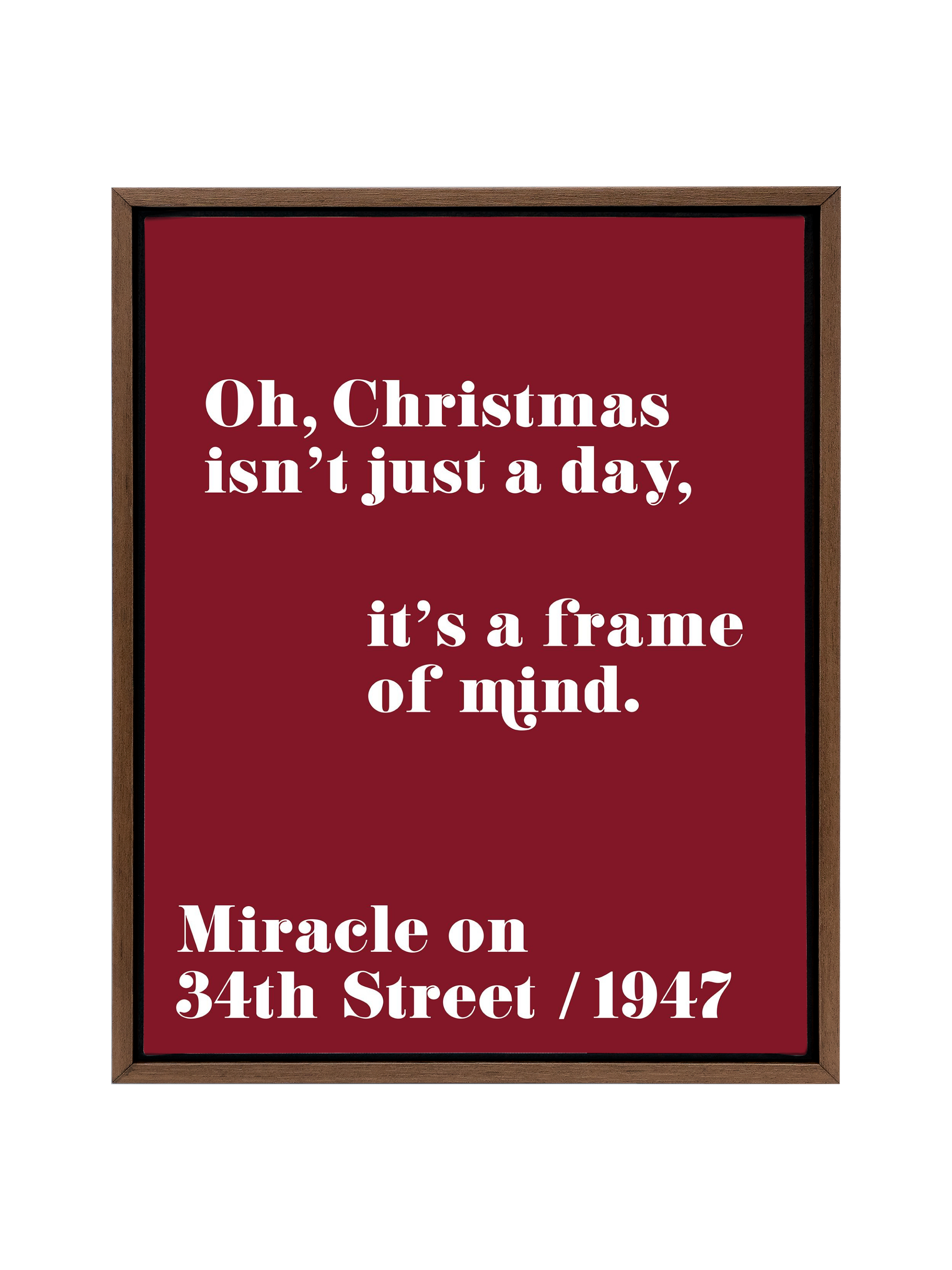 Christmas Isn't Just a Day (Miracle on 34th Street) | Holiday Red | Canvas