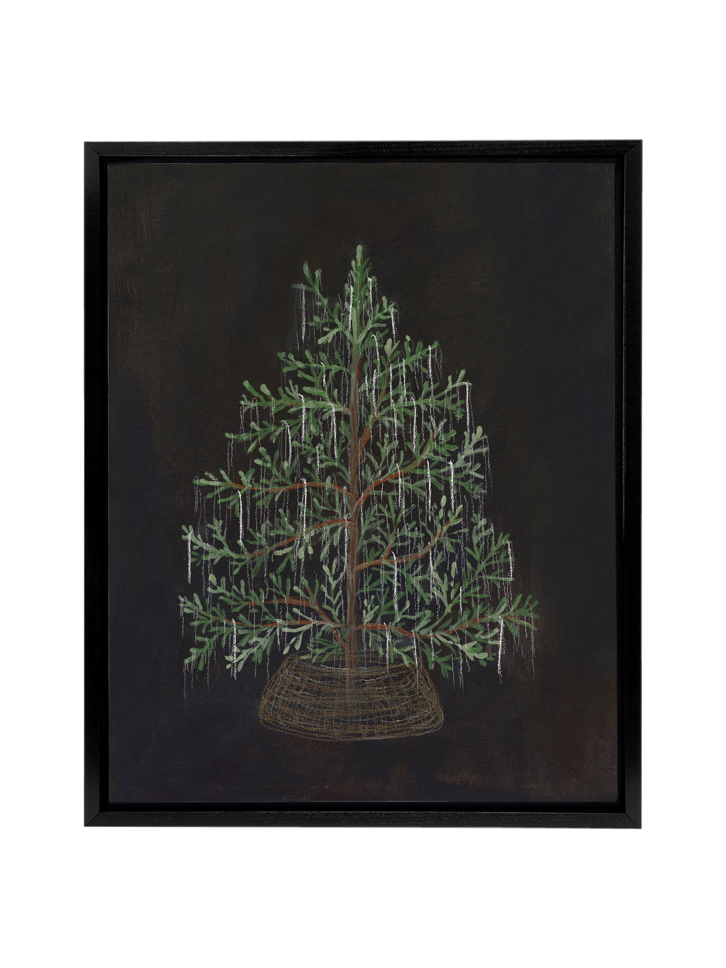 Christmas Tree with Tinsel | Canvas