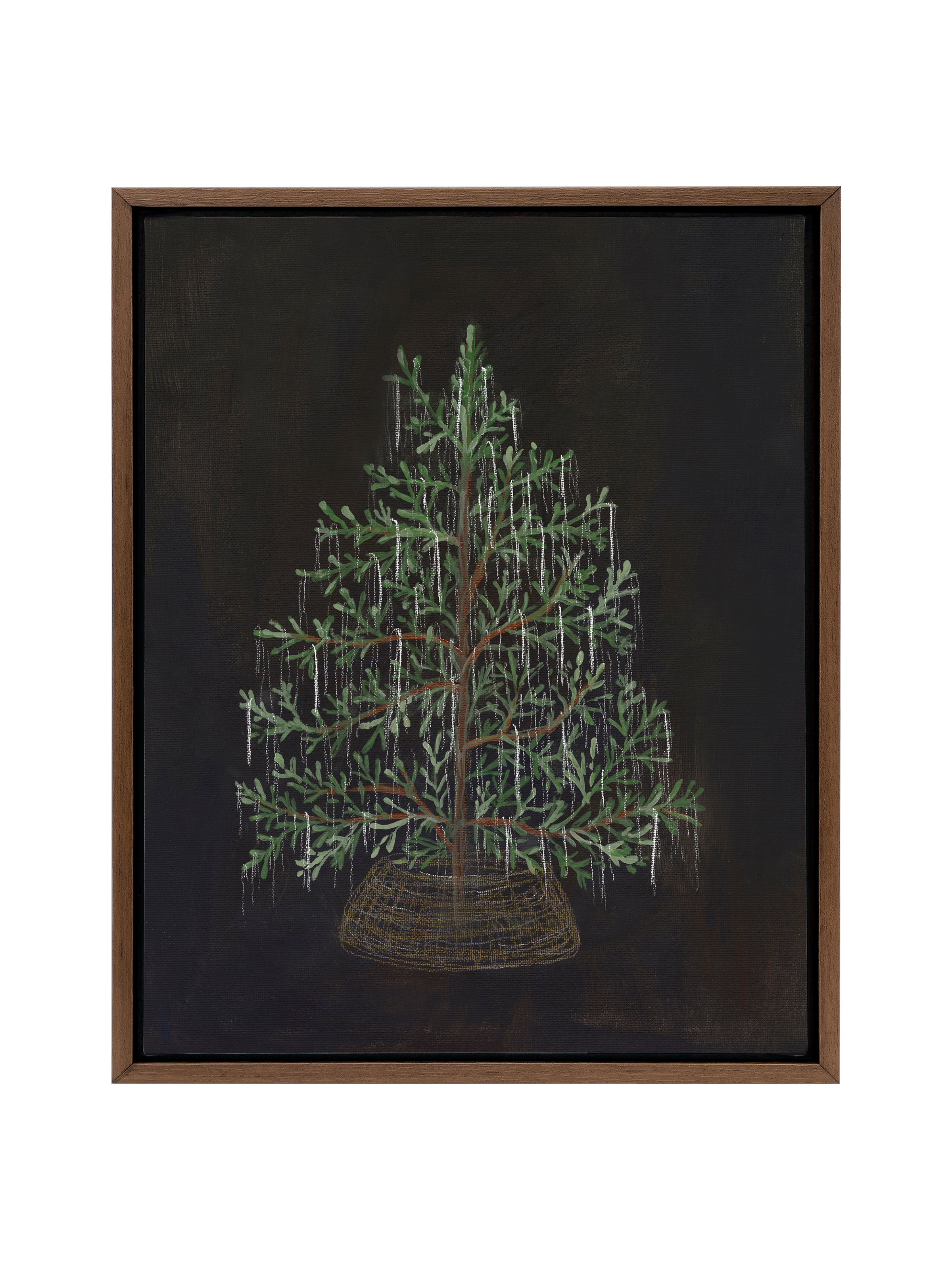 Christmas Tree with Tinsel | Canvas