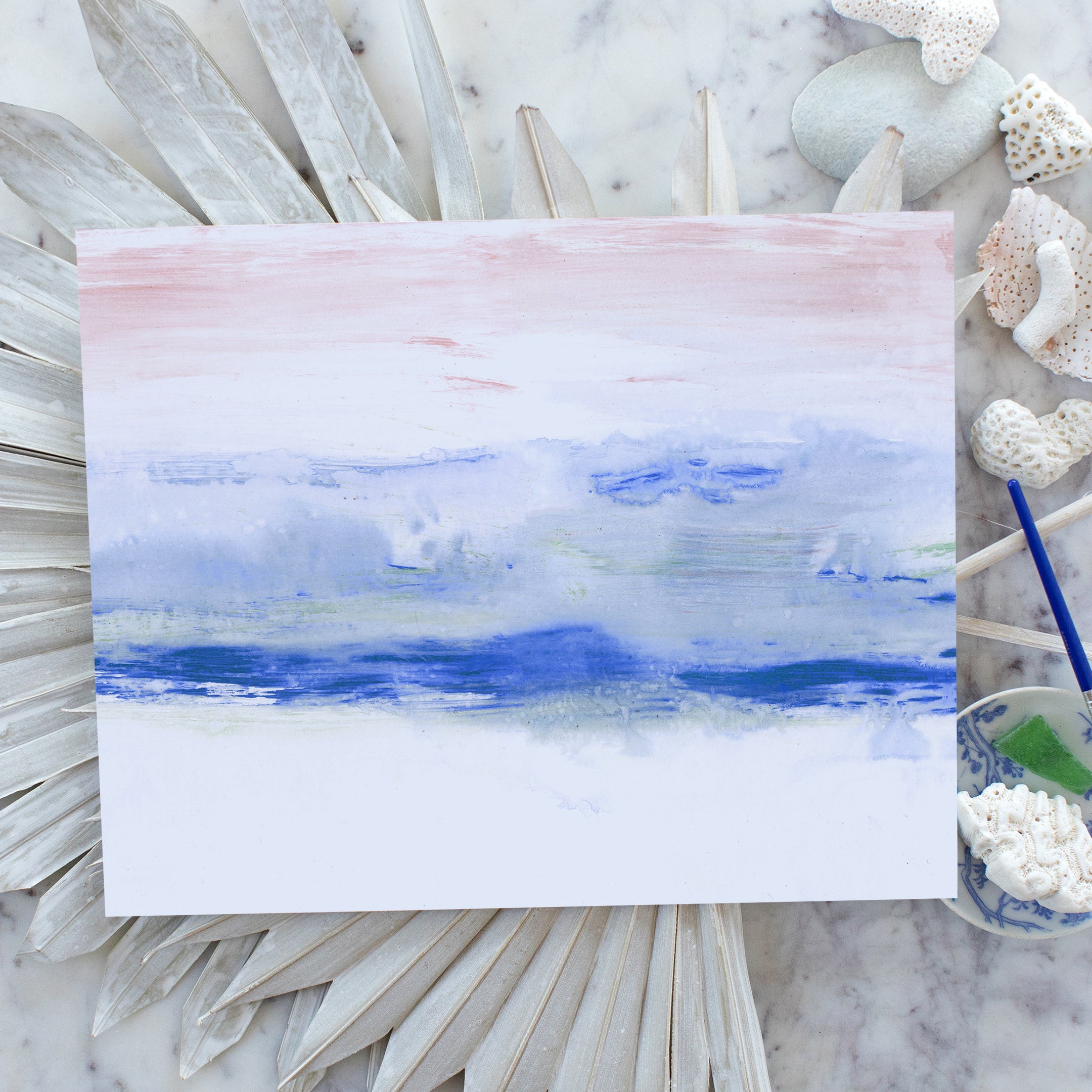 Periwinkle Water Canvas Wall Art . Pano