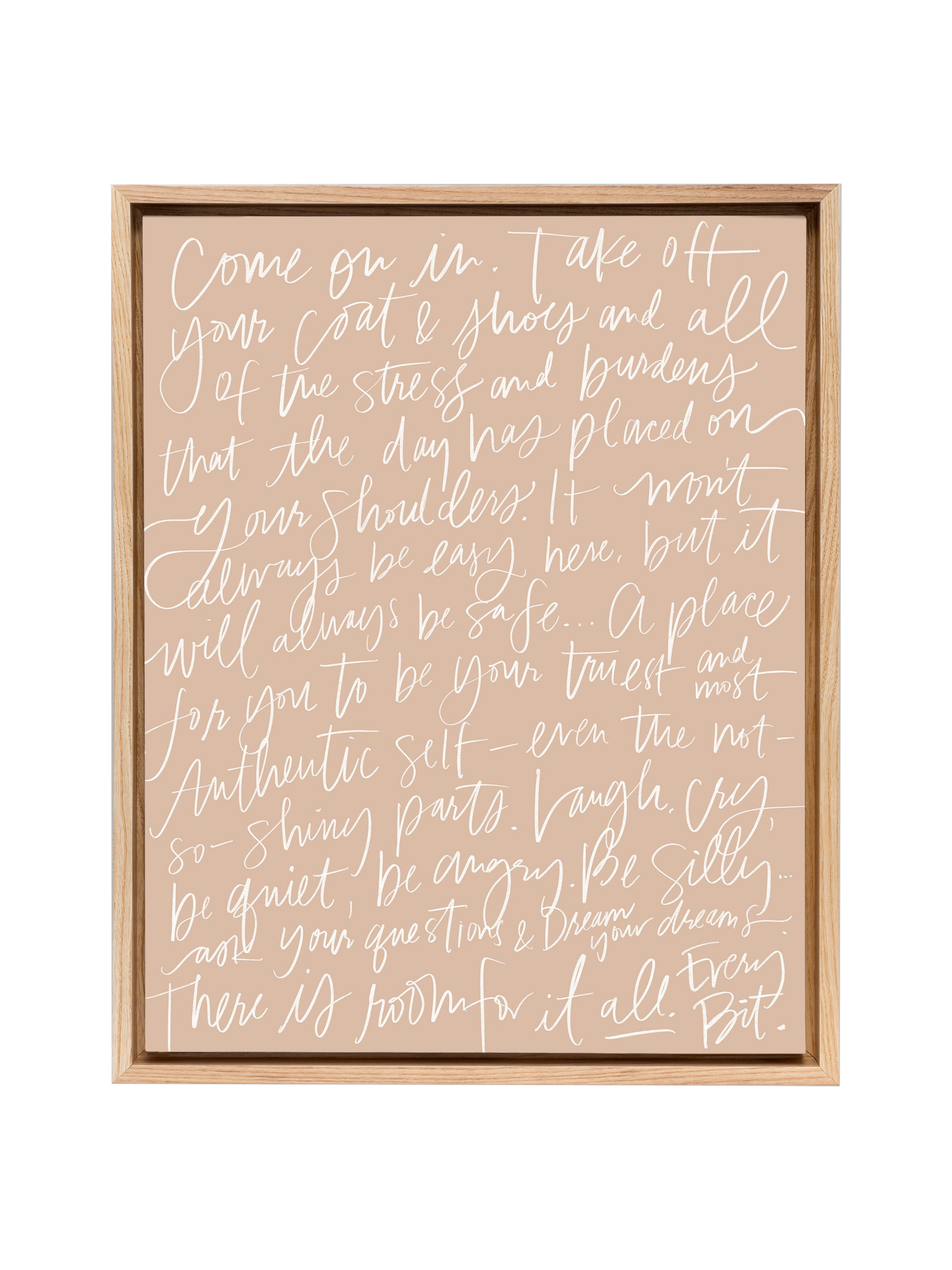 Come On In in Lettering | Cameo | Canvas